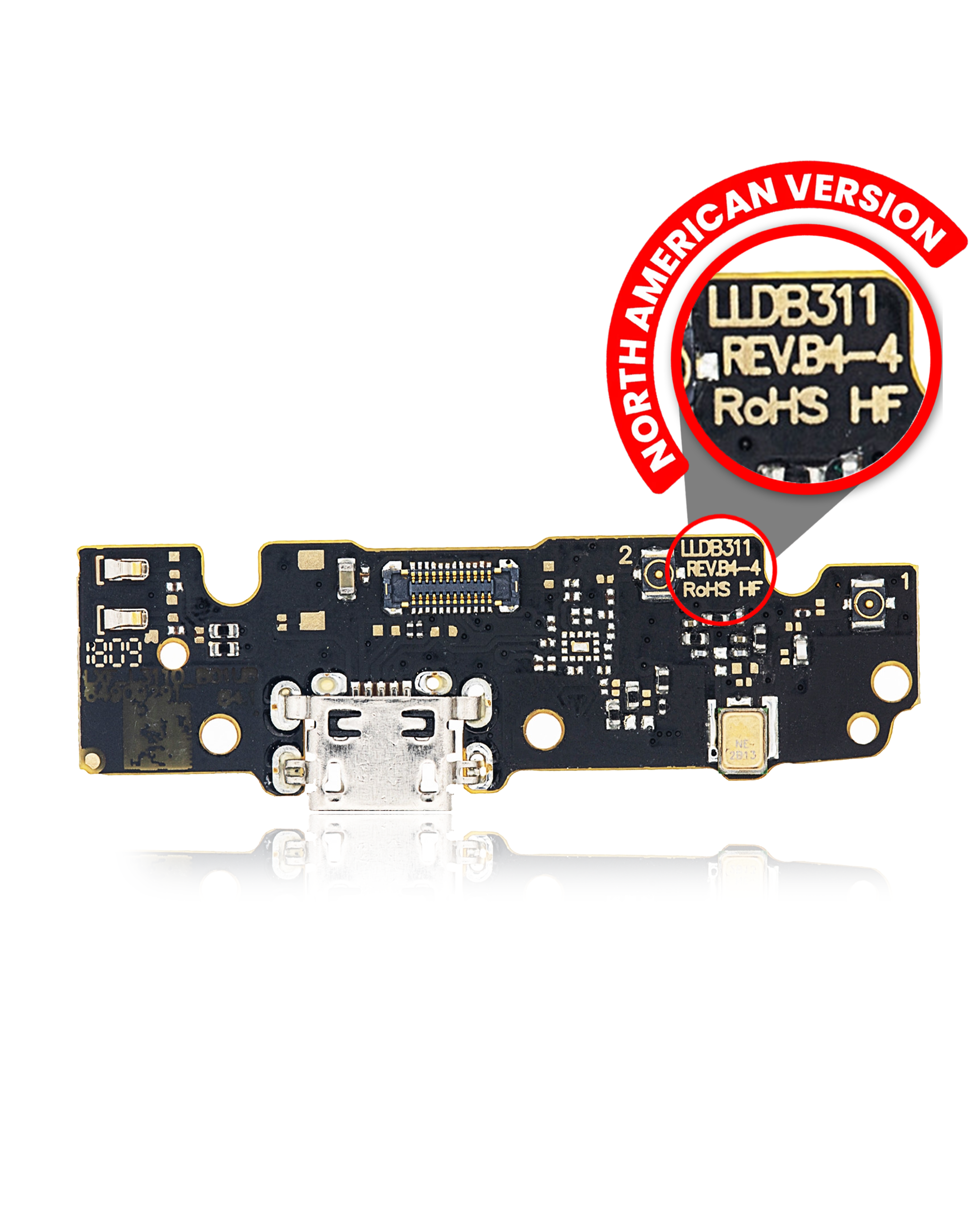 Charging Port Assembly Compatible For Motorola Moto G6 Play / G6 Forge (Xt1922-6/7/9 / 2018) (Us Version)