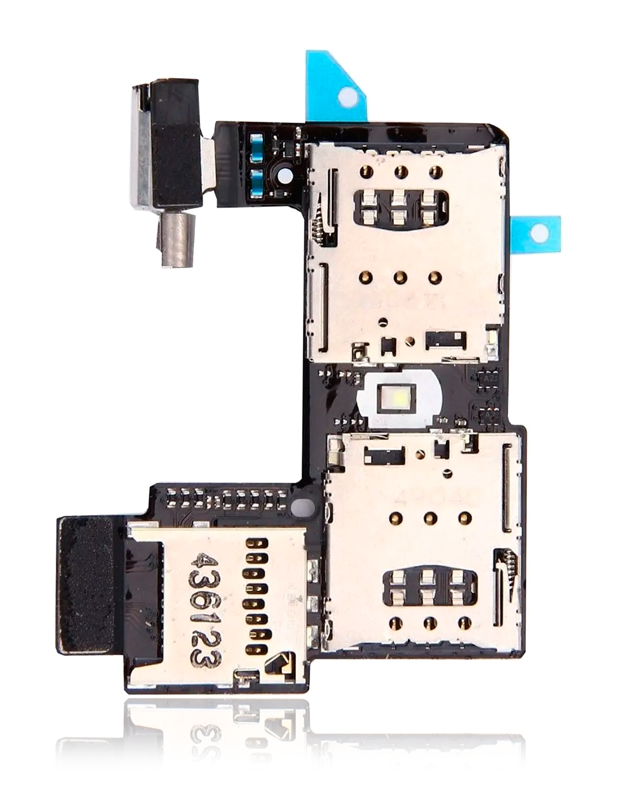 Sim Card Reader Flex With Board Compatible For Motorola Moto G2 (Xt1068 / 2014) (Dual Sim)