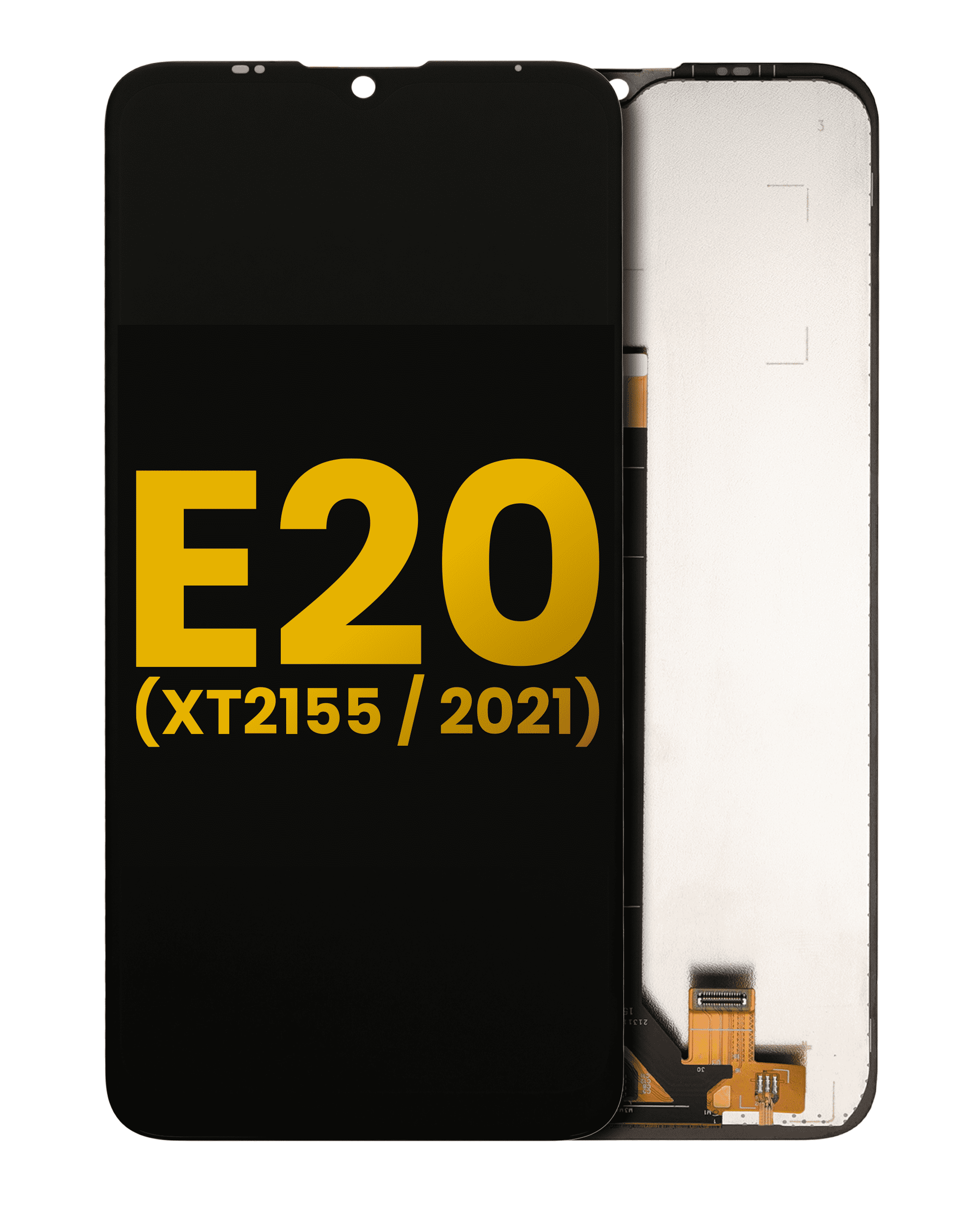 Lcd Assembly Without Frame Compatible For Motorola Moto E20 (Xt2155 / 2021) (Refurbished) (Black)