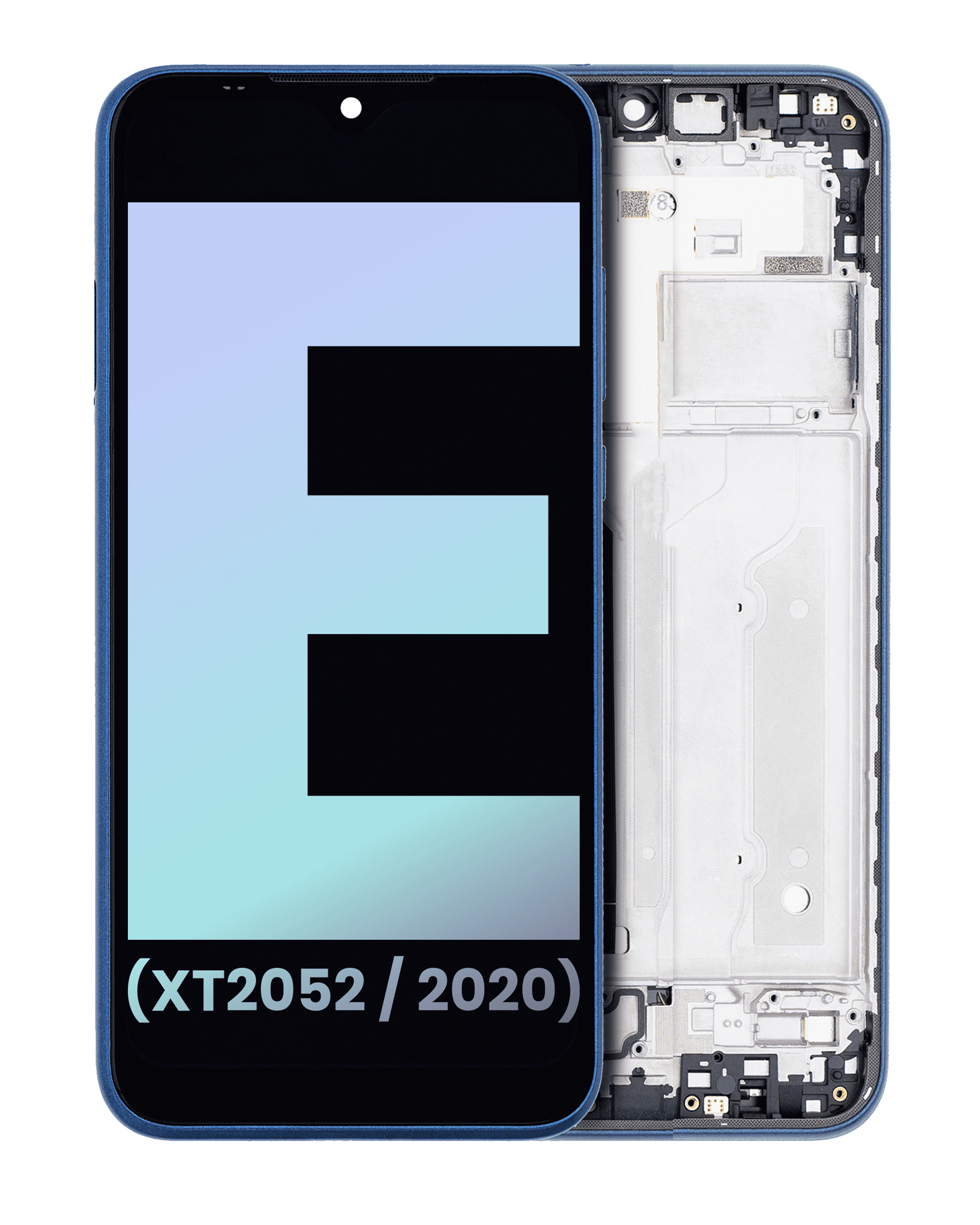 Lcd Assembly With Frame Compatible For Motorola Moto E (Xt2052 / 2020) (Official - Not Aftermarket) (Midnight Blue)