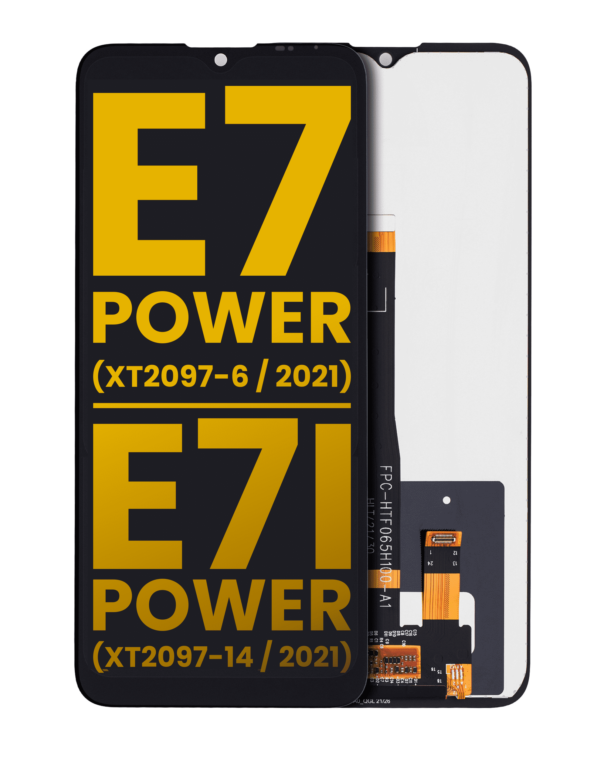 Lcd Assembly Without Frame Compatible For Motorola Moto E7 Power (Xt2097-6 / 2021)  / Moto E7I Power (Xt2097-14 / 2021) (Refurbished) (Black)