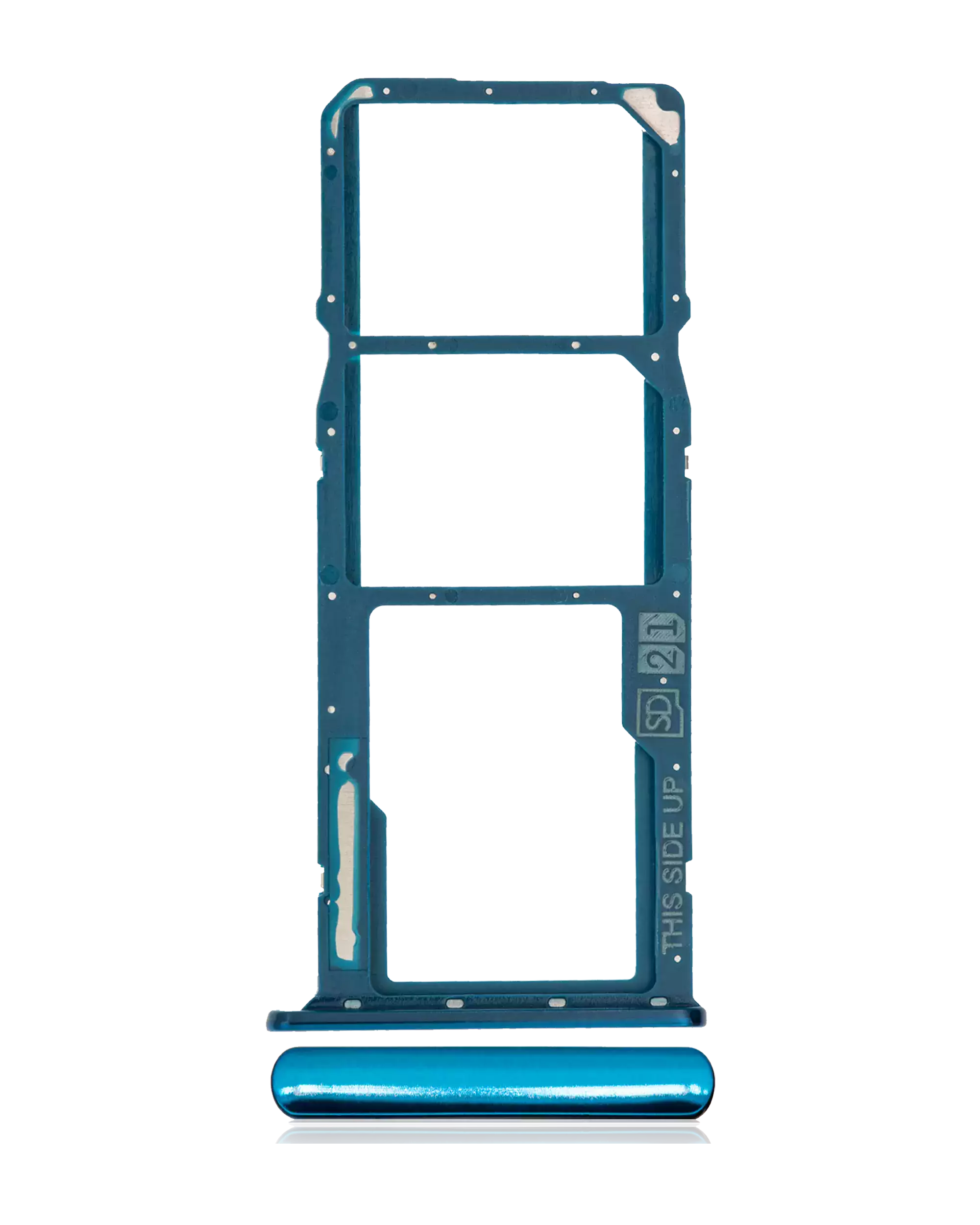 Dual Sim Card Tray Compatible For Motorola Moto E6 Play (Xt2029 / 2019) (Turquoise Blue)