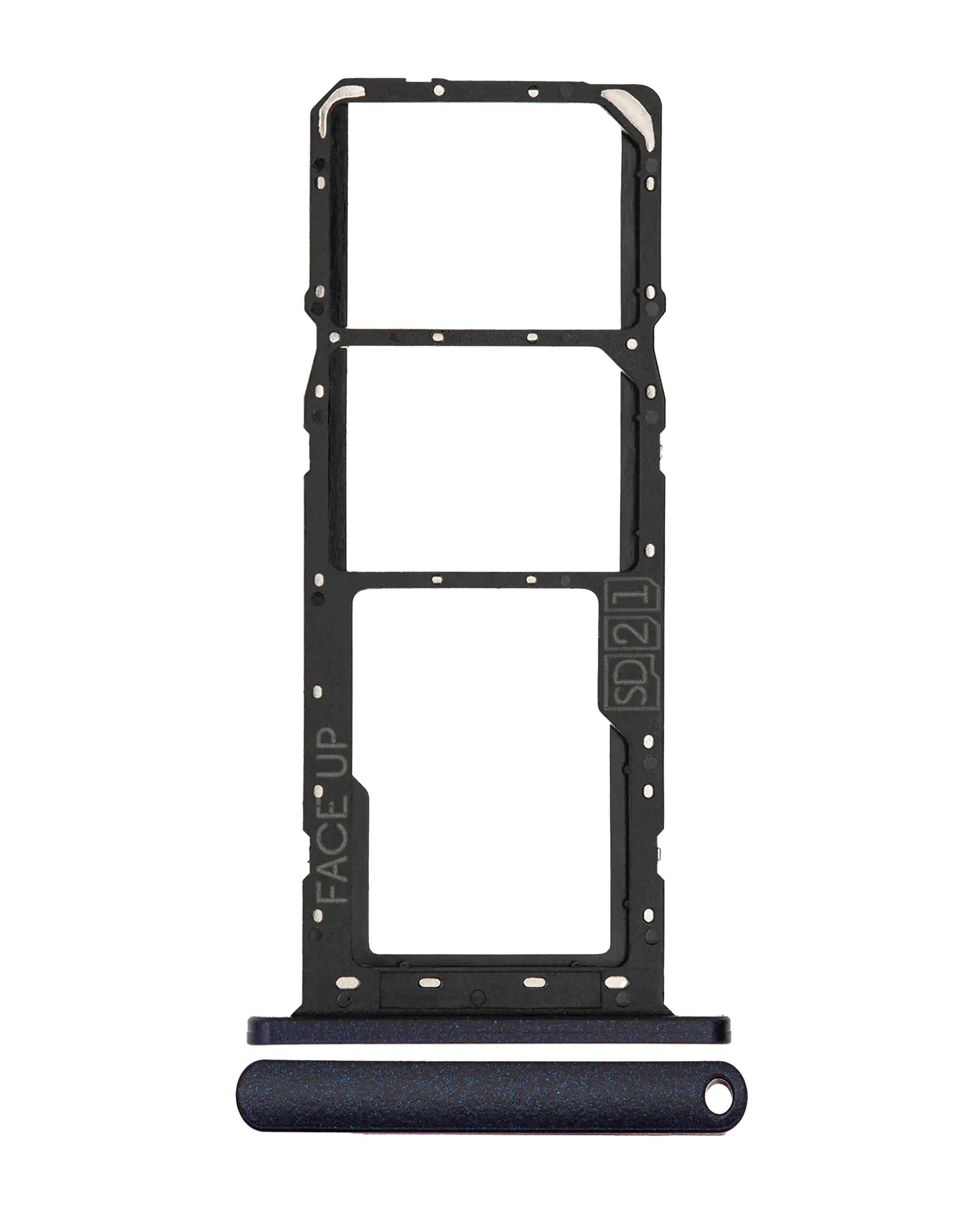 Dual Sim Card Tray Compatible For Motorola Moto E6 Play (Xt2029 / 2019) (Gray)