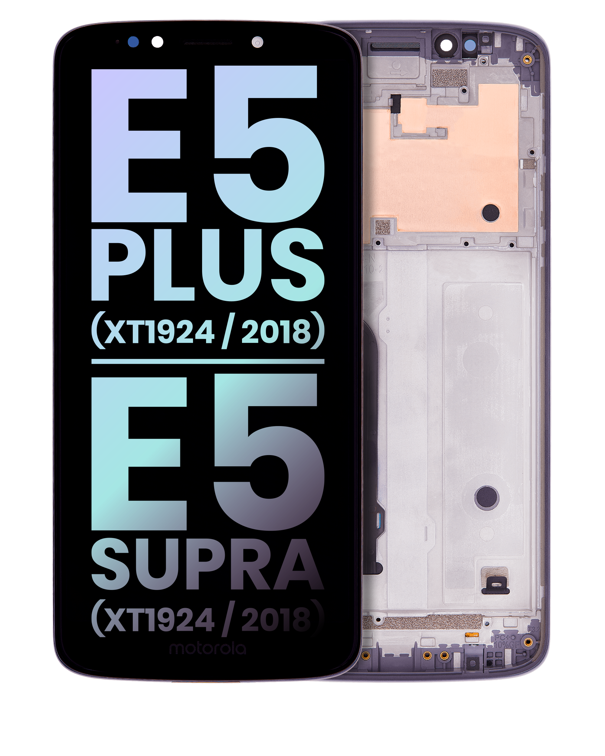 Lcd Assembly With Frame For Motorola Moto E5 Plus / E5 Supra (Xt1924, 2018, Us Version) Gray