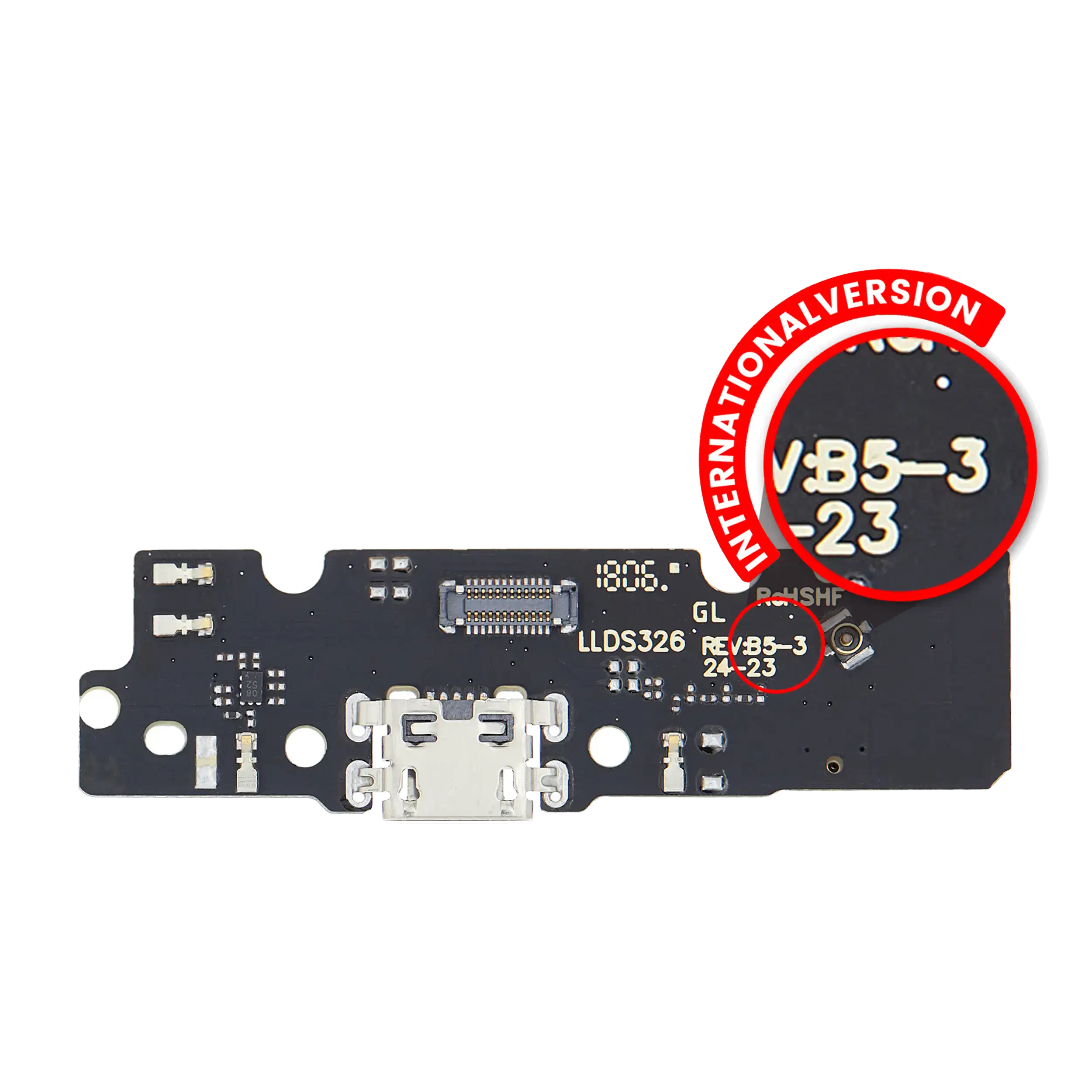 Charging Port Assembly Compatible For Motorola Moto E5 Plus (Xt1924 / 2018) / E5 Supra (Xt1924-6 / 2018) (International Version)