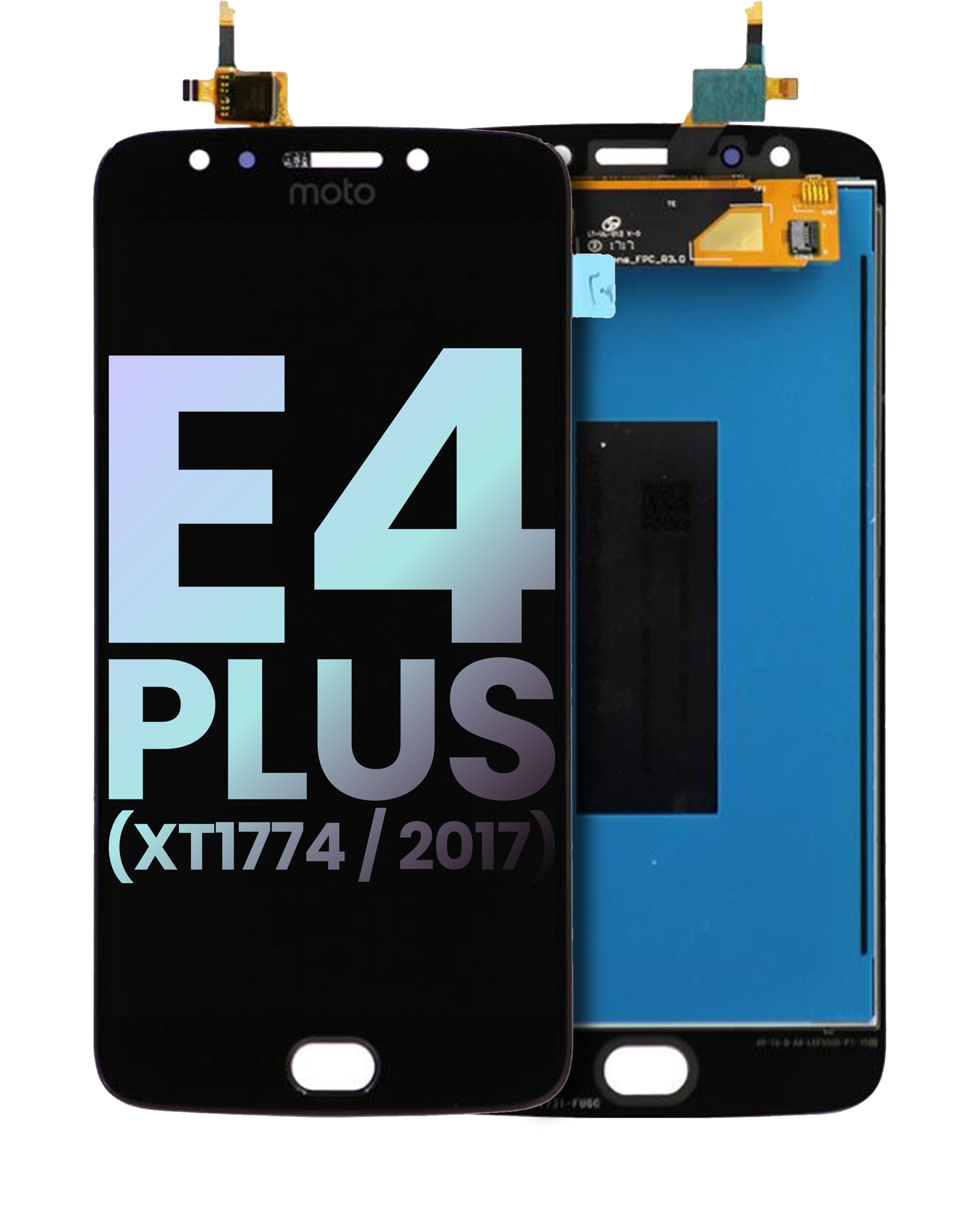 Lcd Assembly Without Frame Compatible For Motorola Moto E4 Plus (Xt1774 / 2017) (Official - Not Aftermarket) (Black)