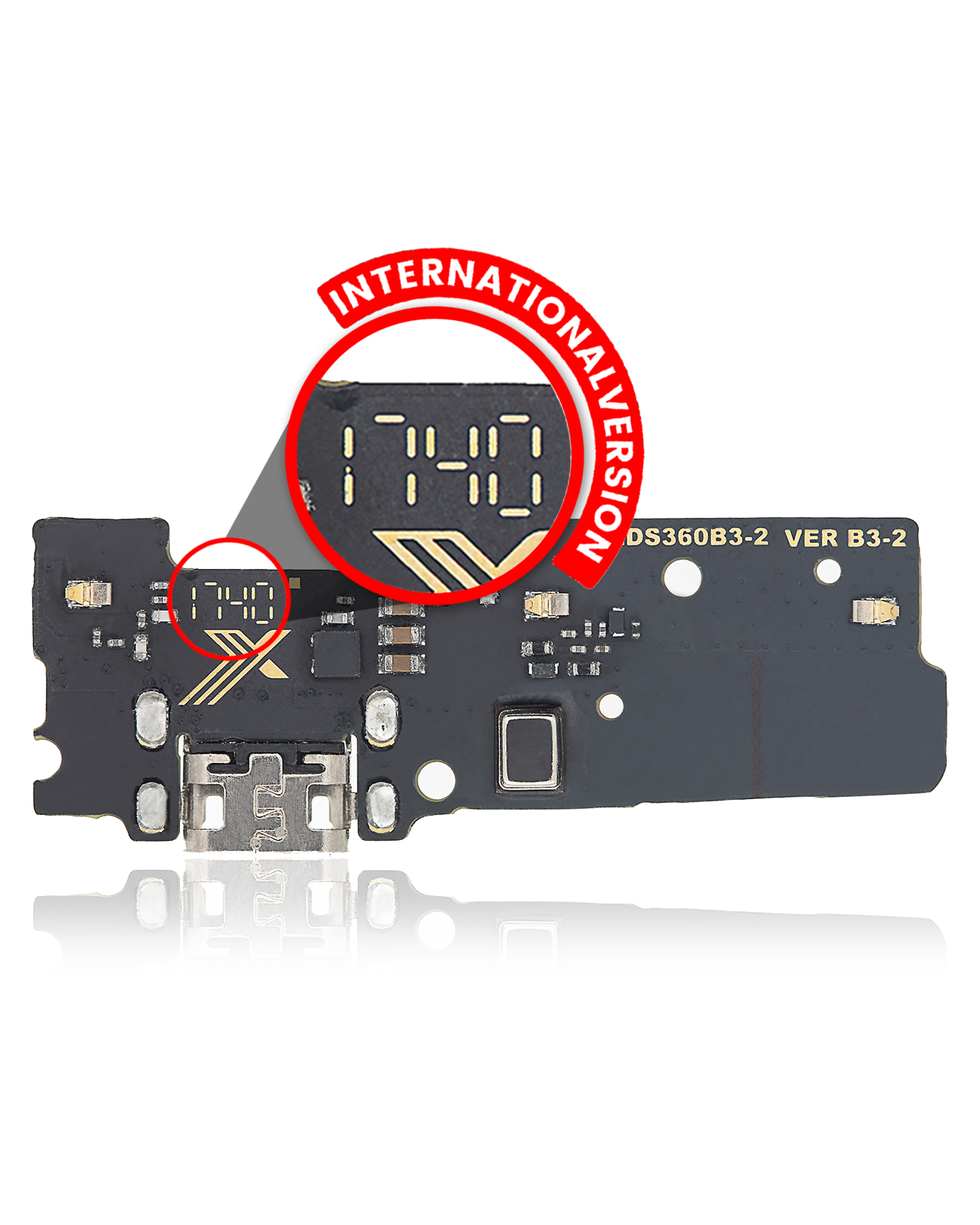 Charging Port Board Compatible For Motorola Moto E4 Plus (Xt1774 / Xt1771 / 2017) (International Version / Rev 1702)