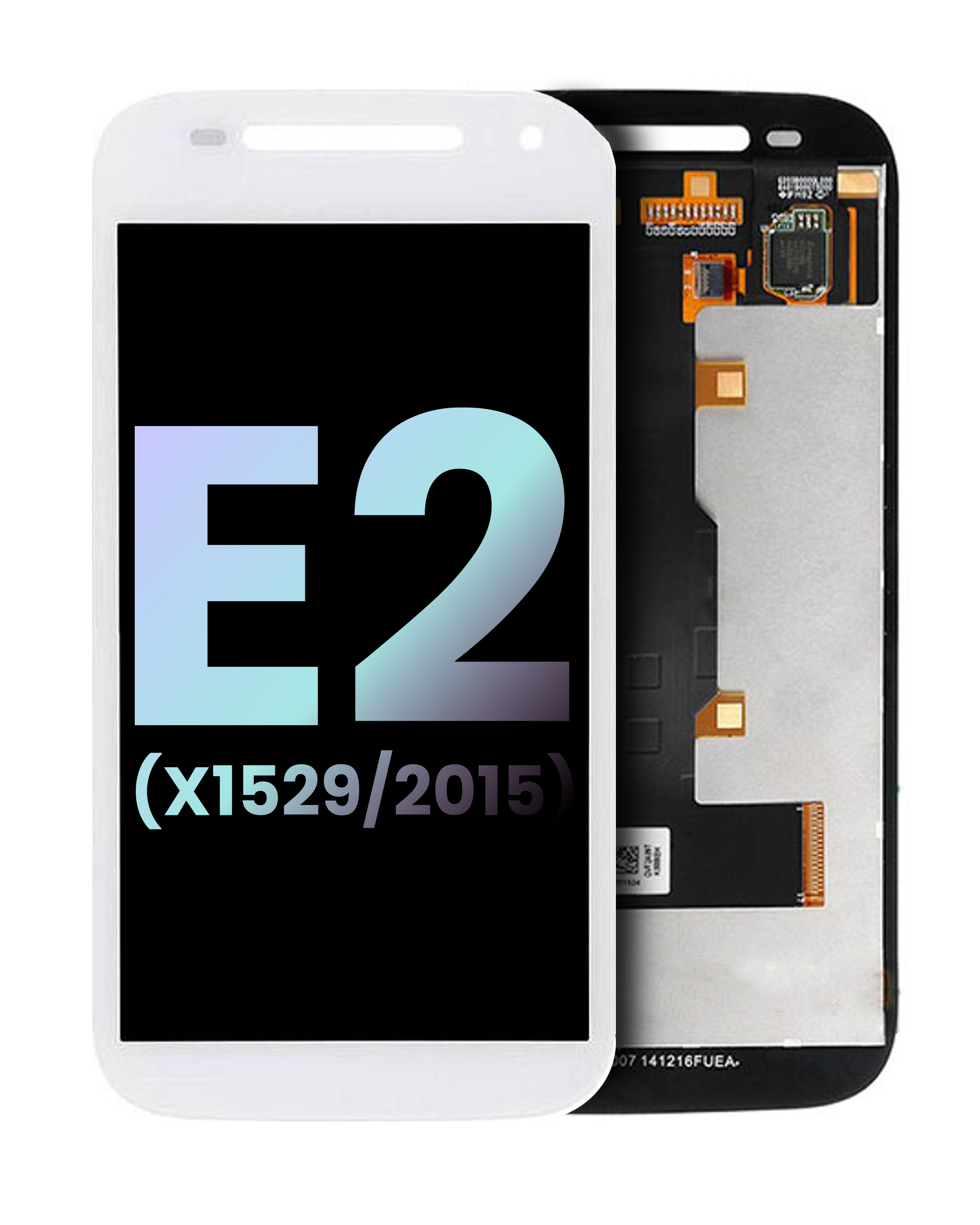 Lcd Assembly Without Frame Compatible For Motorola Moto E2 (2Nd Gen)(X1529 / 2015) (White) (Official - Not Aftermarket)
