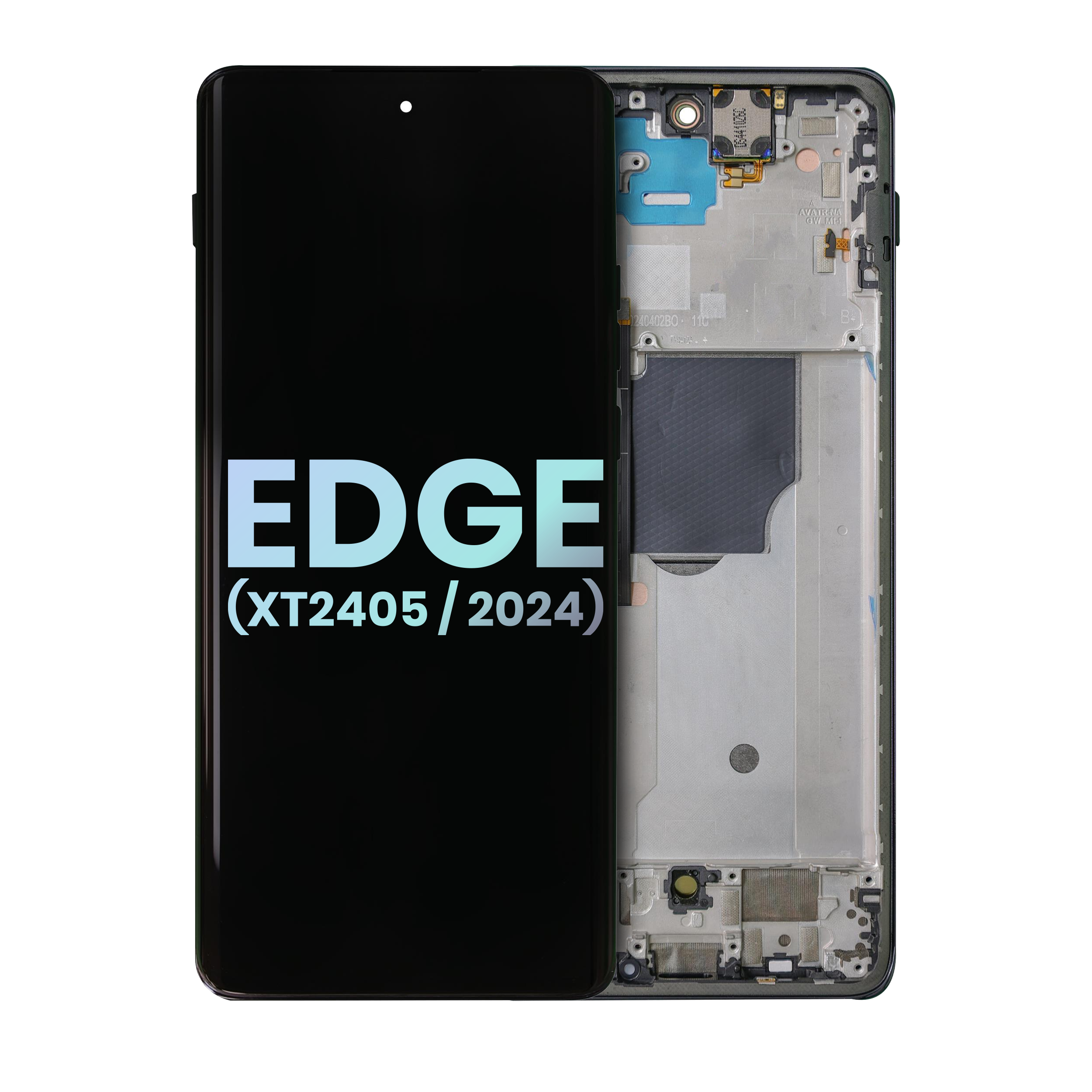 Oled Assembly With Frame Compatible For Motorola Edge (Xt2405 / 2024) (Official - Not Aftermarket) (Black)