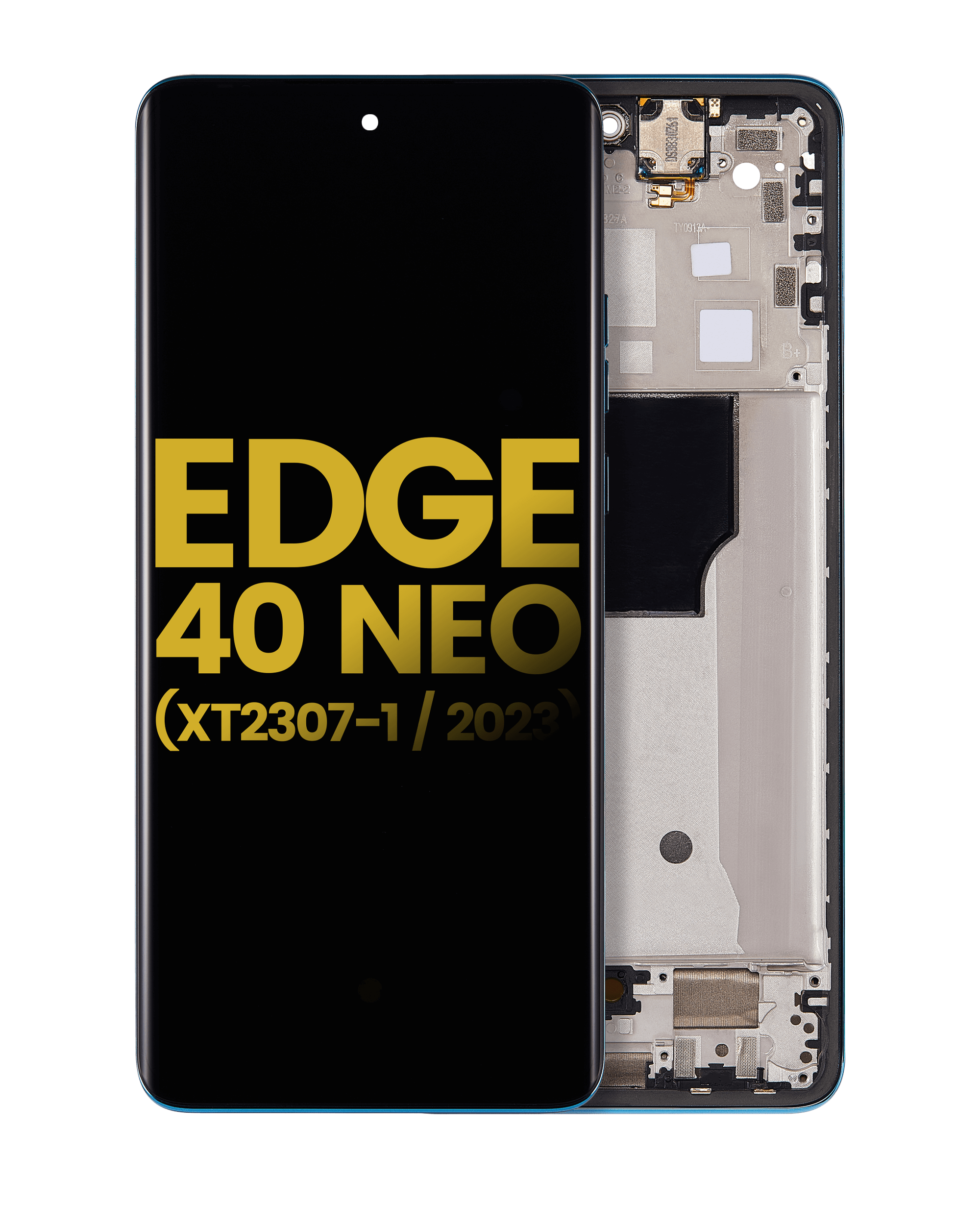 Oled Assembly With Frame Compatible For Motorola Moto Edge 40 Neo (Xt2307-1 / 2023) (Refurbished) (Caneel Bay)