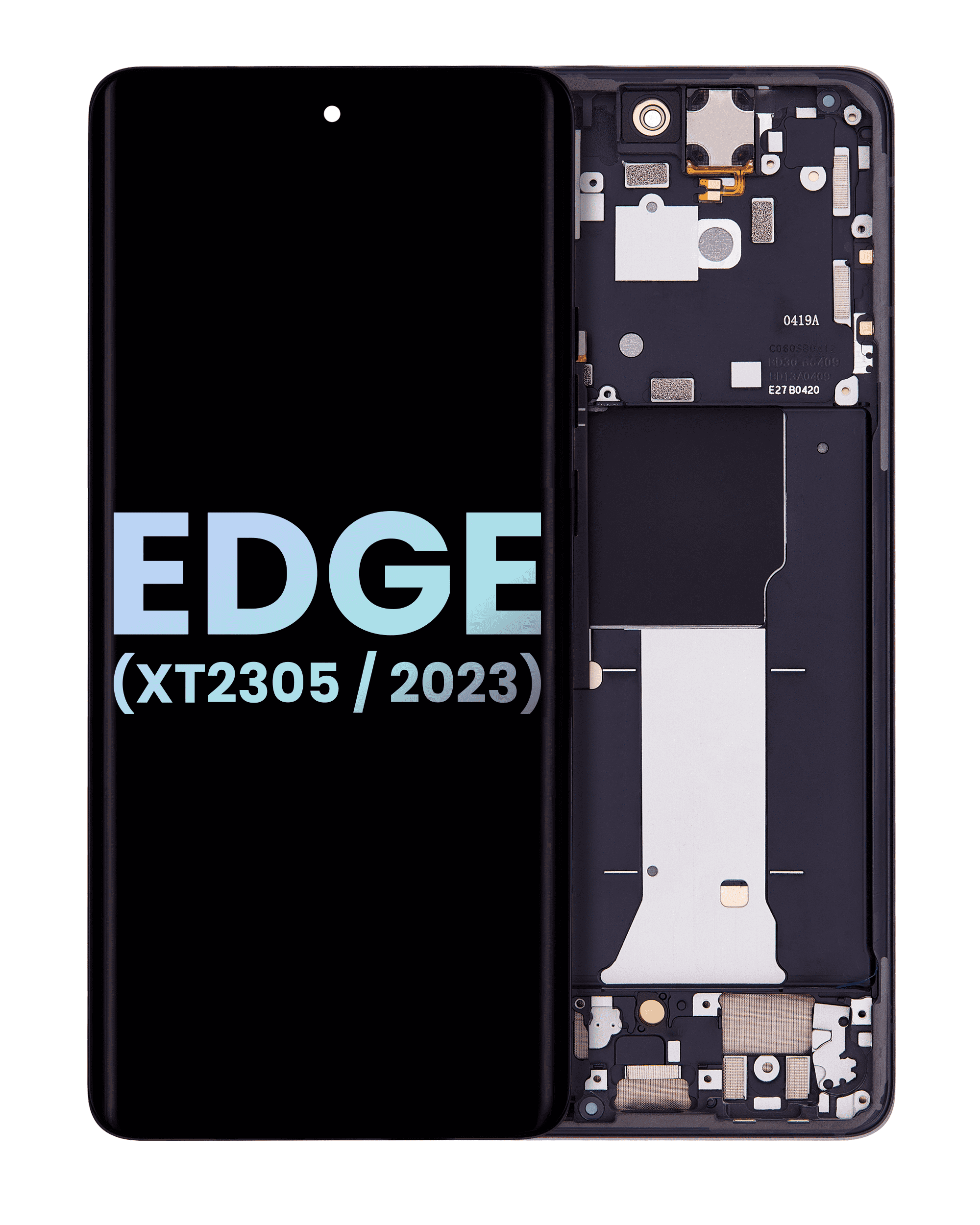 Lcd Assembly With Frame Compatible For Motorola Moto Edge (Xt2305 / 2023) (Official - Not Aftermarket) (Eclipse Black)