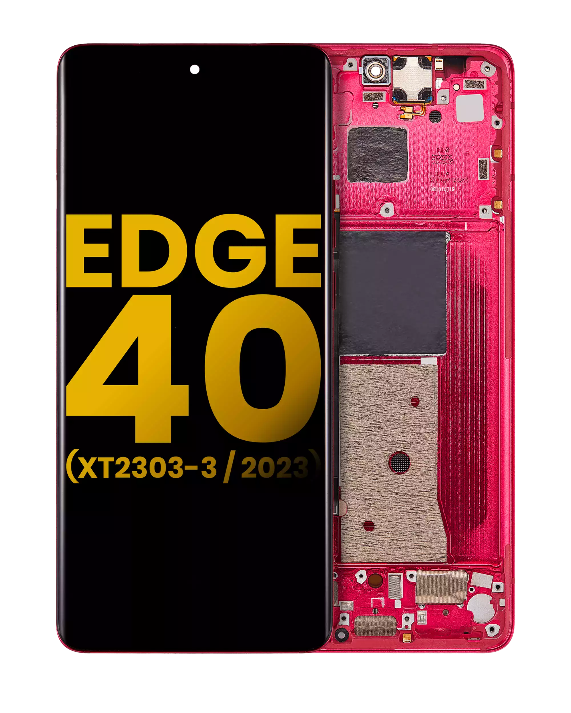 Oled Assembly With Frame Compatible For Motorola Moto Edge 40 (Xt2303-3 / 2023) (Refurbished) (Viva Magenta)