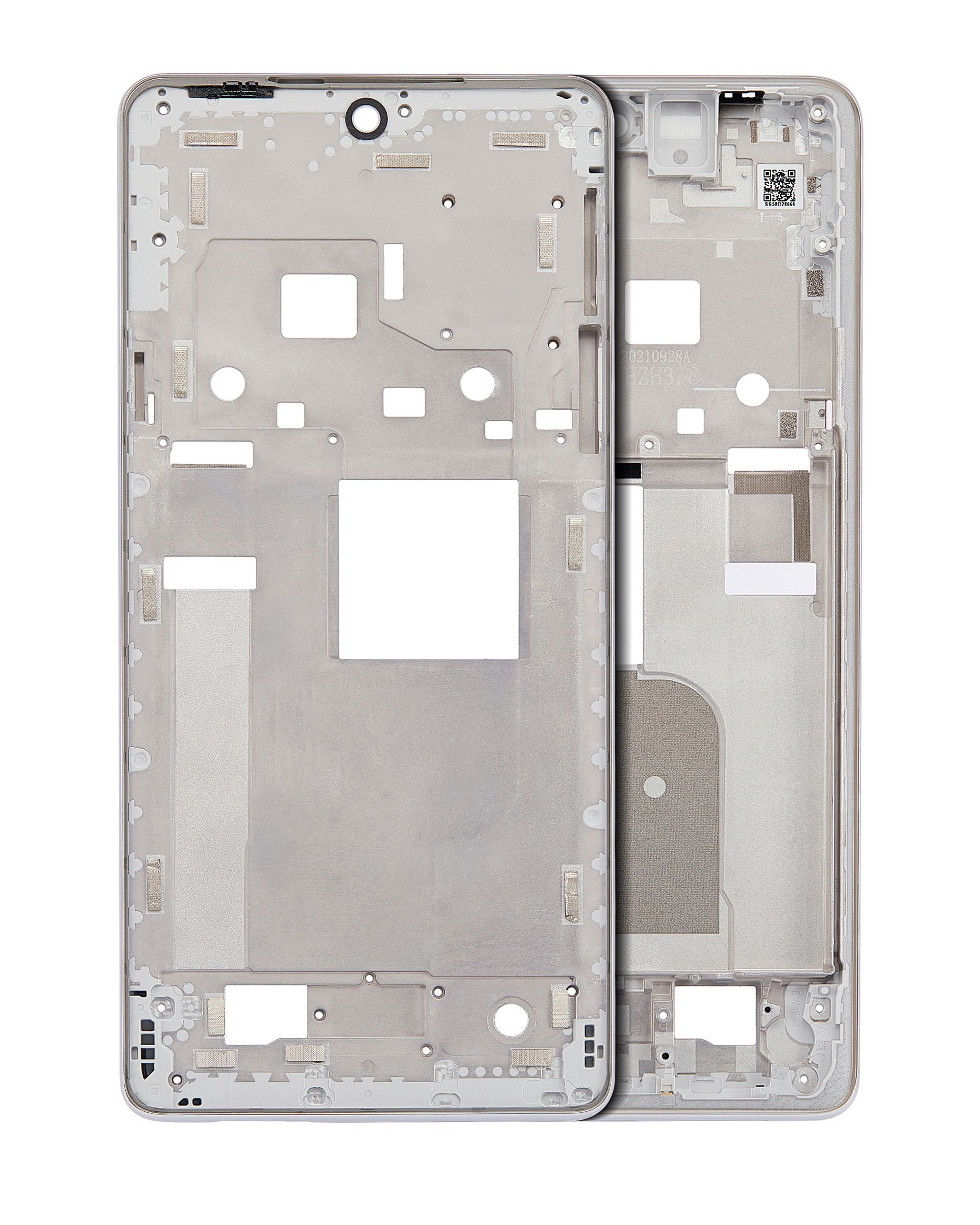 Mid-Frame Housing Compatible For Motorola Moto Edge Plus / Edge 30 Pro (Xt2201-1/4) / Edge X30 5G (Xt2201 -2/6 /2022) (White)
