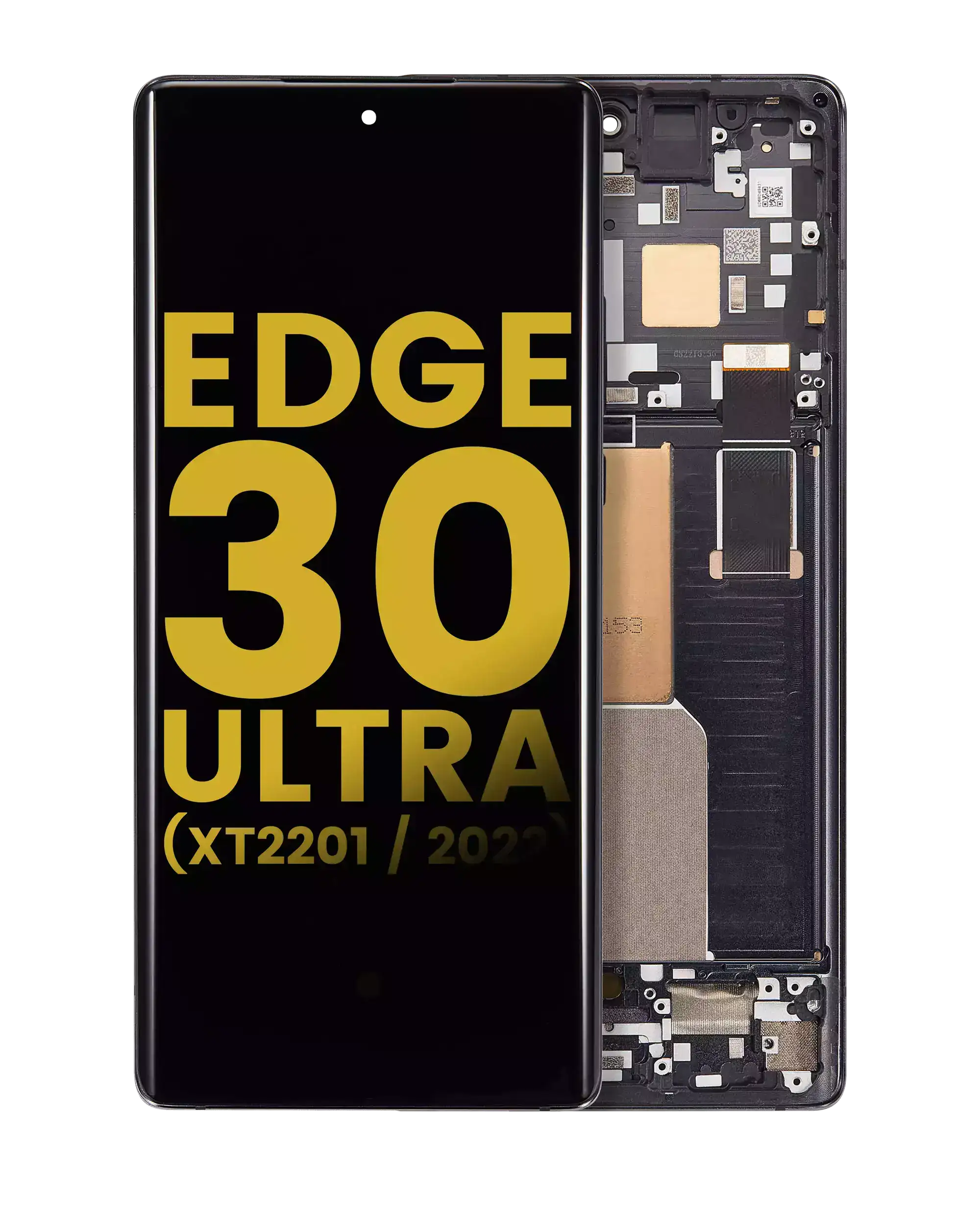 Oled Assembly With Frame Compatible For Motorola Edge 30 Ultra (Xt2201 / 2022) (Refurbished) (Interstellar Black)