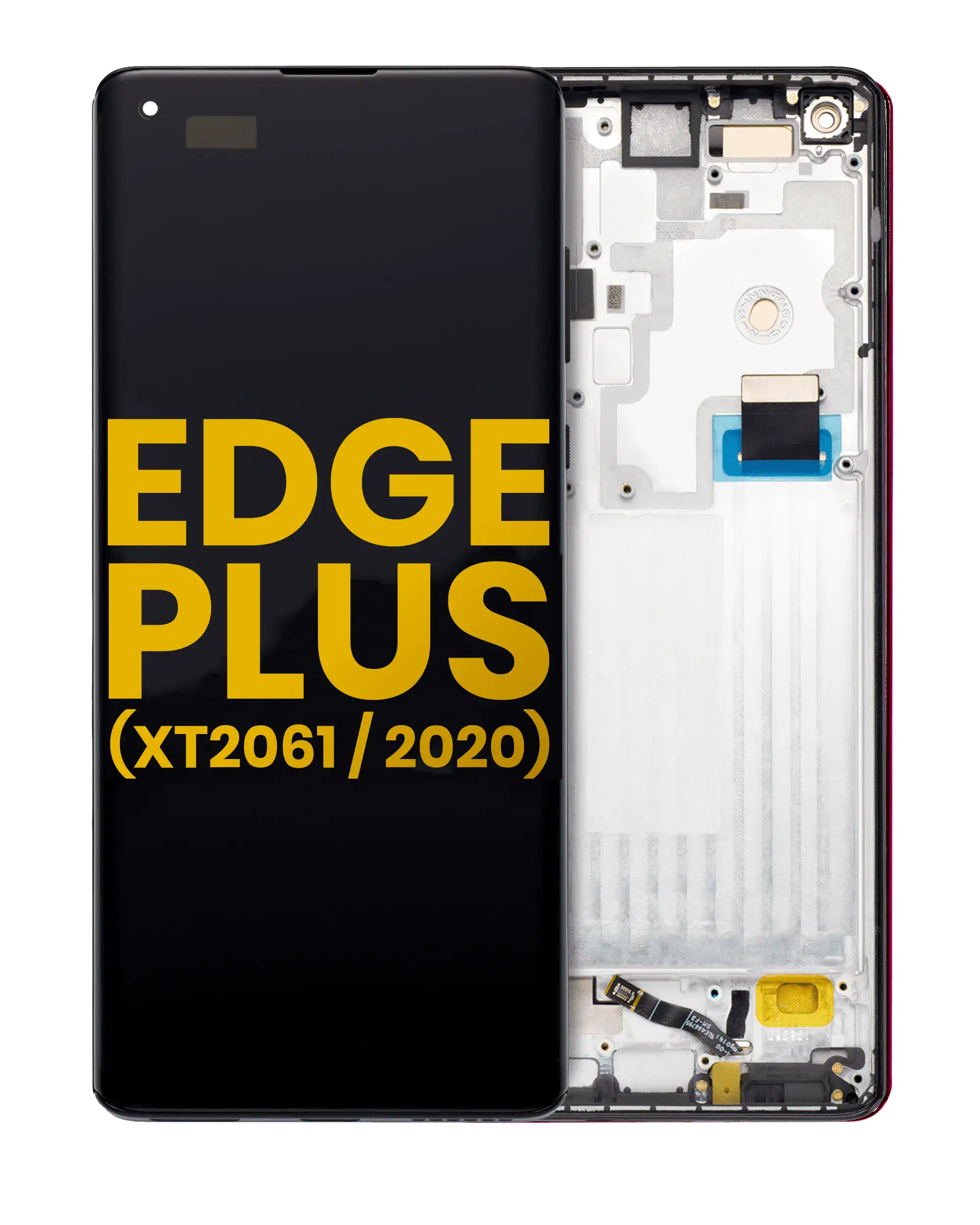 Oled Assembly With Frame Compatible For Motorola Moto Edge Plus (Xt2061 / 2020) (Refurbished) (Black)