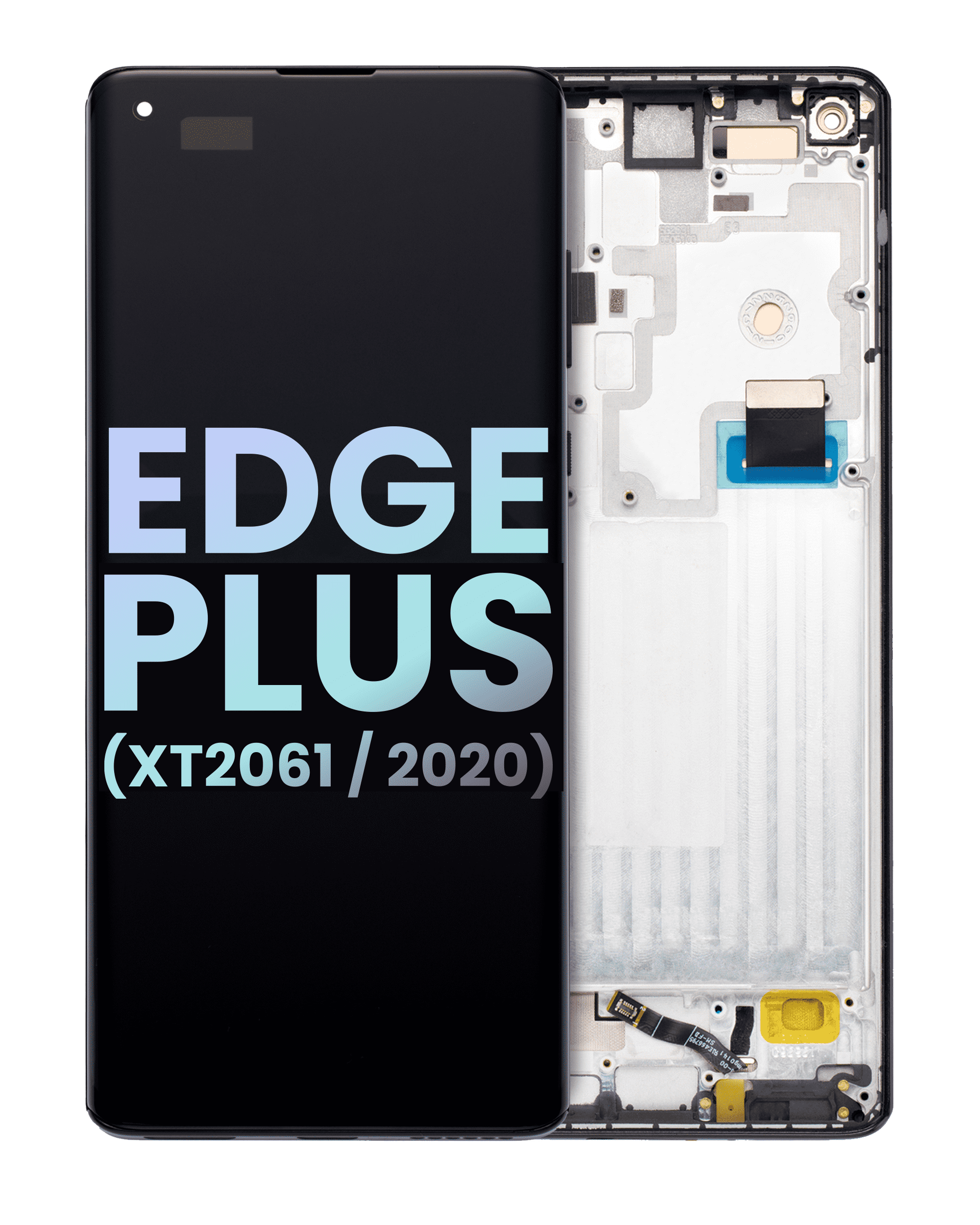 Oled Assembly With Frame Compatible For Motorola Edge Plus (Xt2061 / 2020) (Official - Not Aftermarket) (Baltic Gray)
