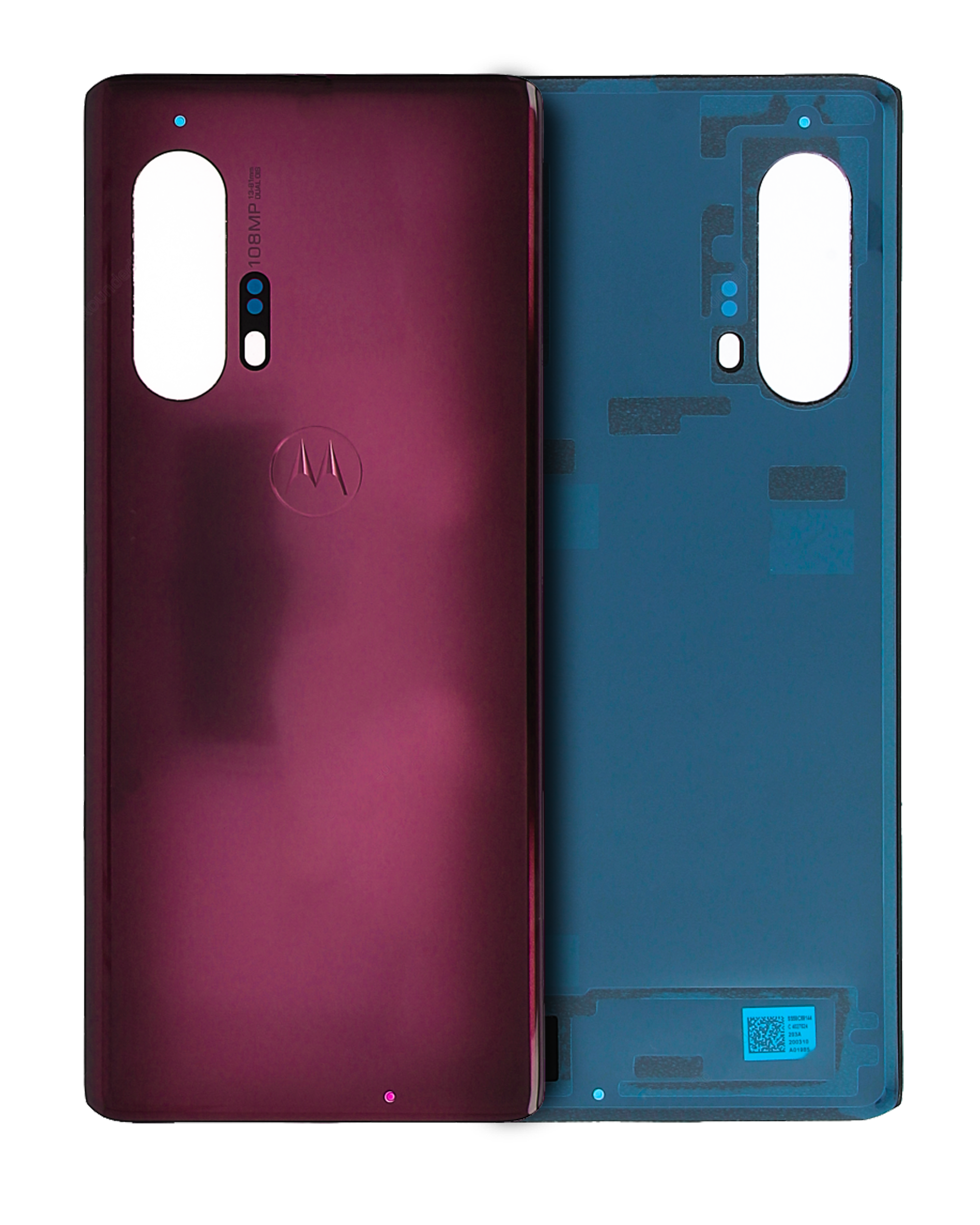 Back Cover Glass Compatible For Motorola Edge Plus (Xt2061 / 2020) (Official - Not Aftermarket) (Smokey Sangria)