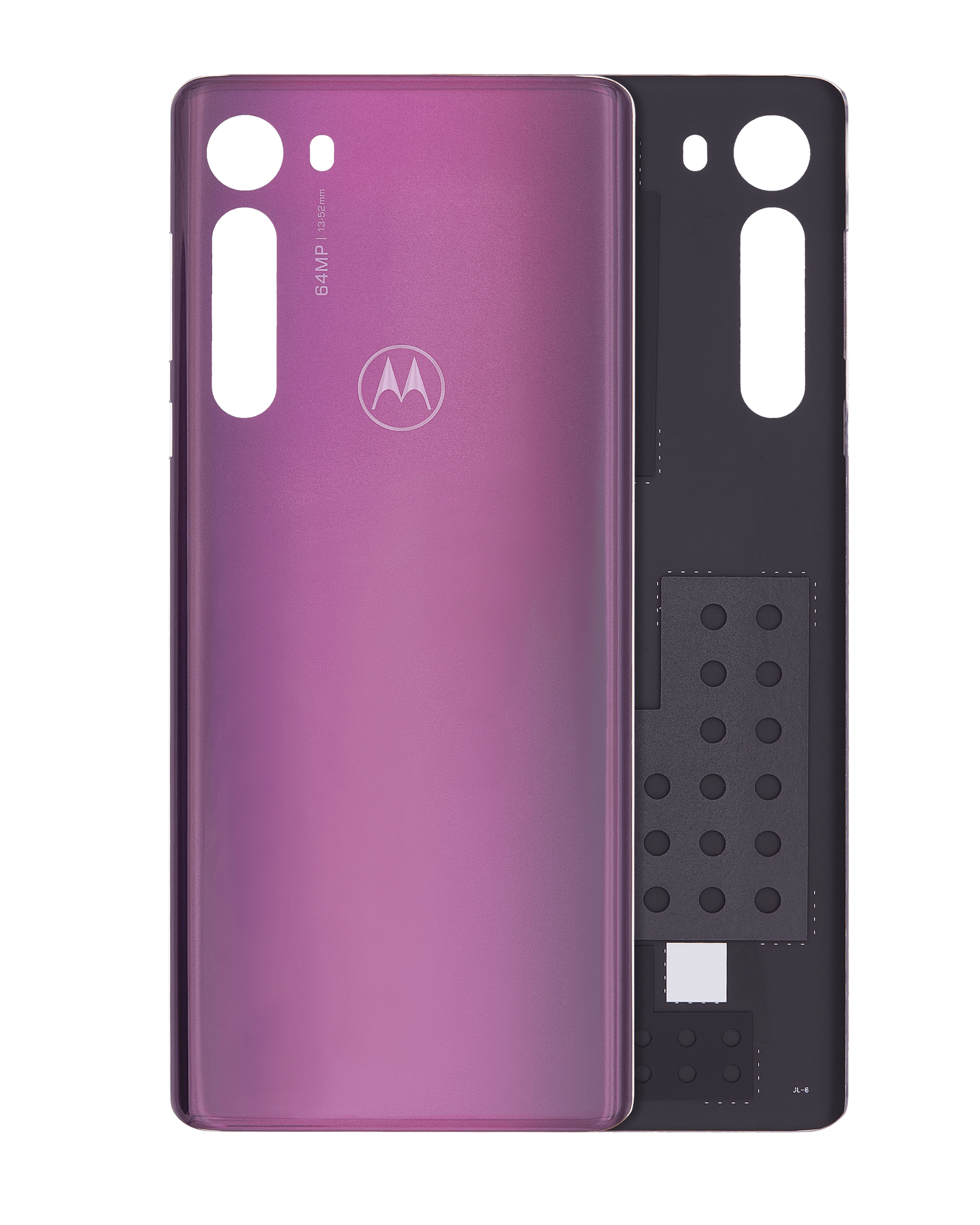 Back Cover Glass Compatible For Motorola Moto Edge (Xt2063 / 2020) (Official - Not Aftermarket) (Midnight Magenta)