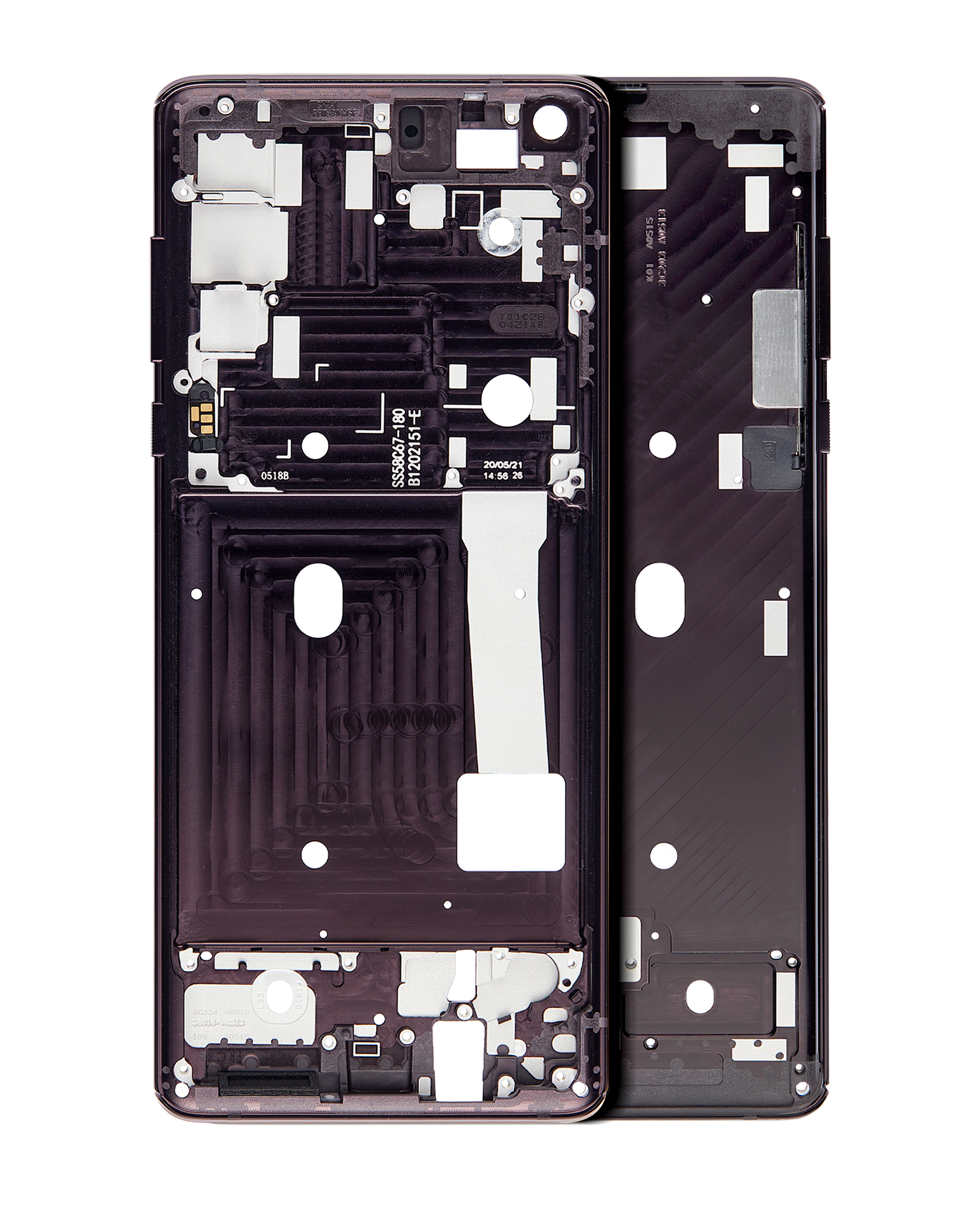 Mid-Frame Housing Compatible For Motorola Edge 5G (Xt2063 / 2020) (Midnight Magenta)