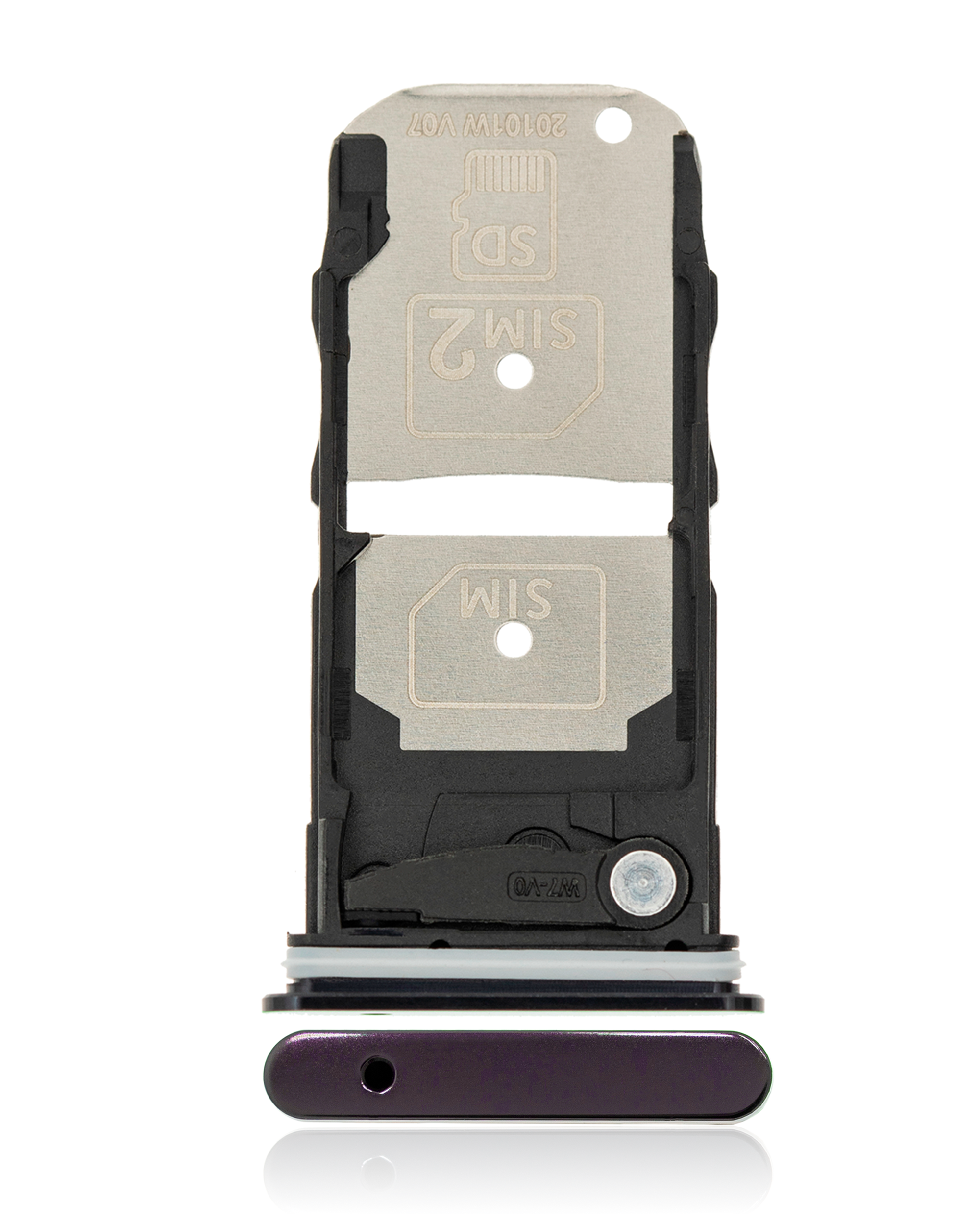 Dual Sim Card Tray Compatible For Motorola Edge 5G (Xt2063 / 2020) (Midnight Magenta)
