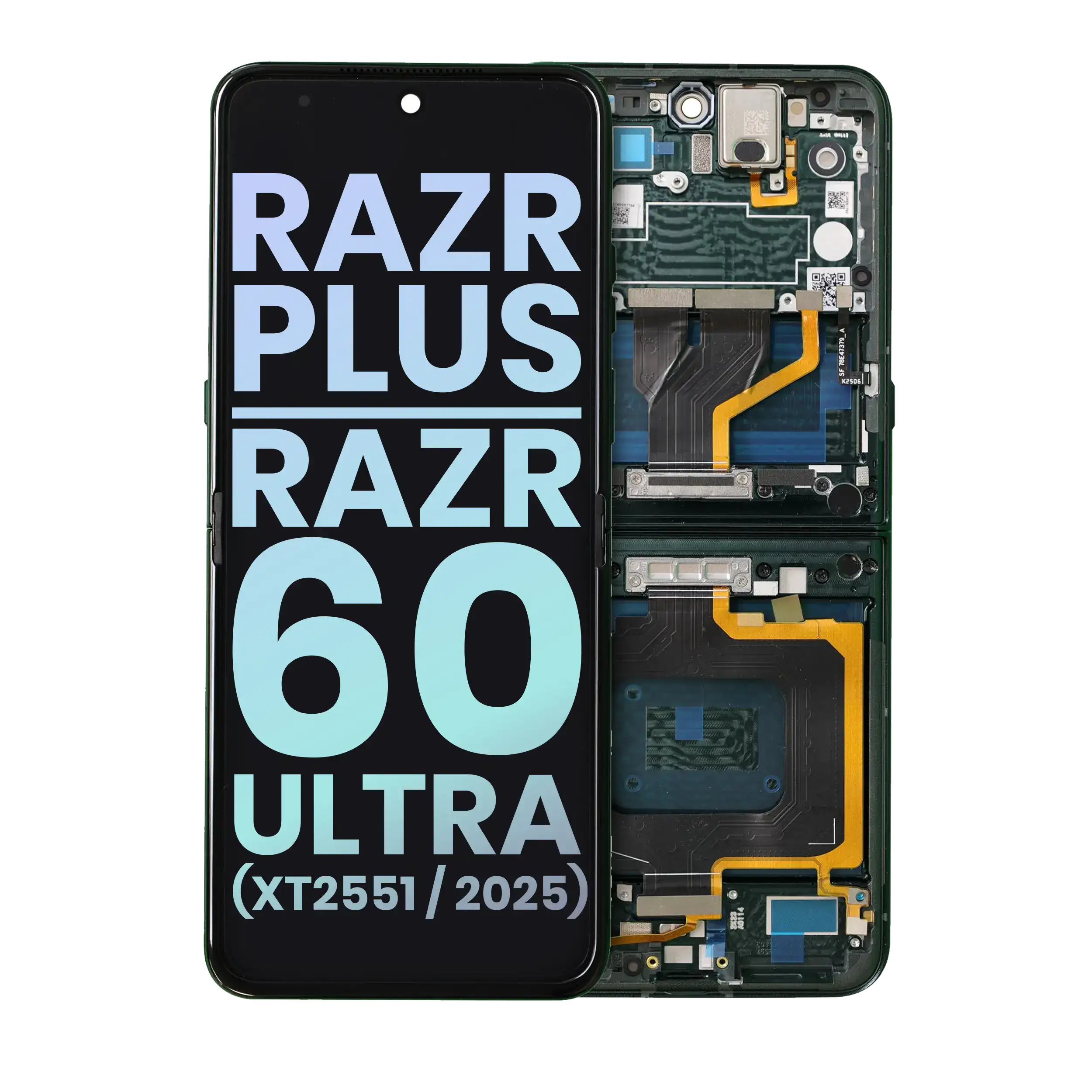 Mian Oled Assembly Compatible For Motorola Razr Plus / Razr 60 Ultra (Xt2551 / 2025) (Official - Not Aftermarket) (Scarab)