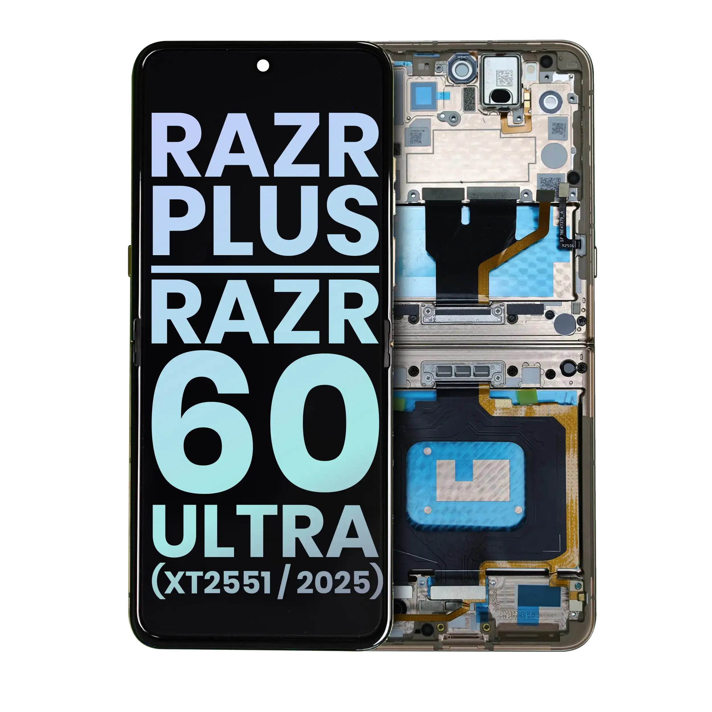 Mian Oled Assembly Compatible For Motorola Razr Plus / Razr 60 Ultra (Xt2551 / 2025) (Official - Not Aftermarket) (Mountain Trail)