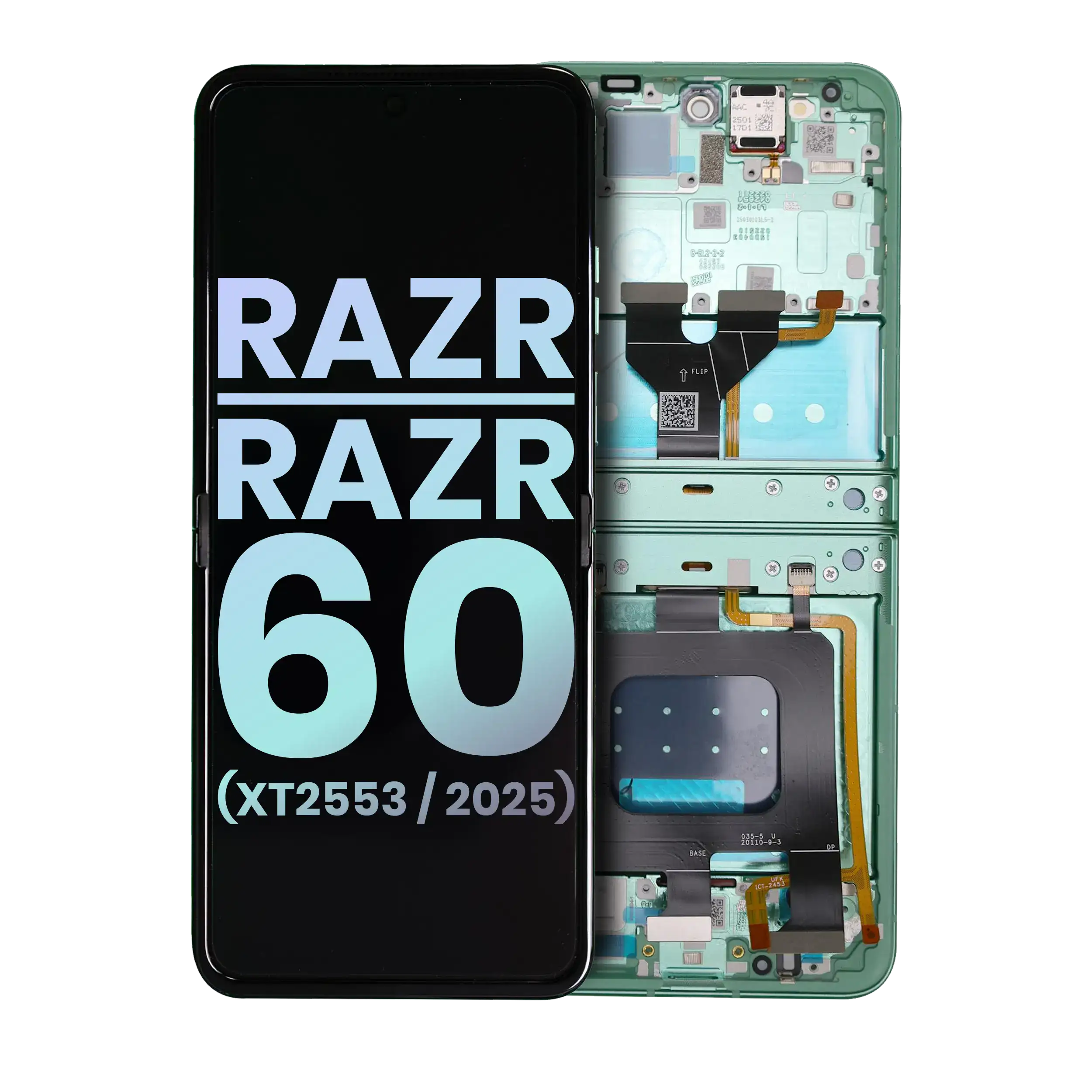 Oled Assembly With Frame Compatible For Motorola Razr / Razr 60 (Xt2553 / 2025) (Official - Not Aftermarket) (Spring Bud)