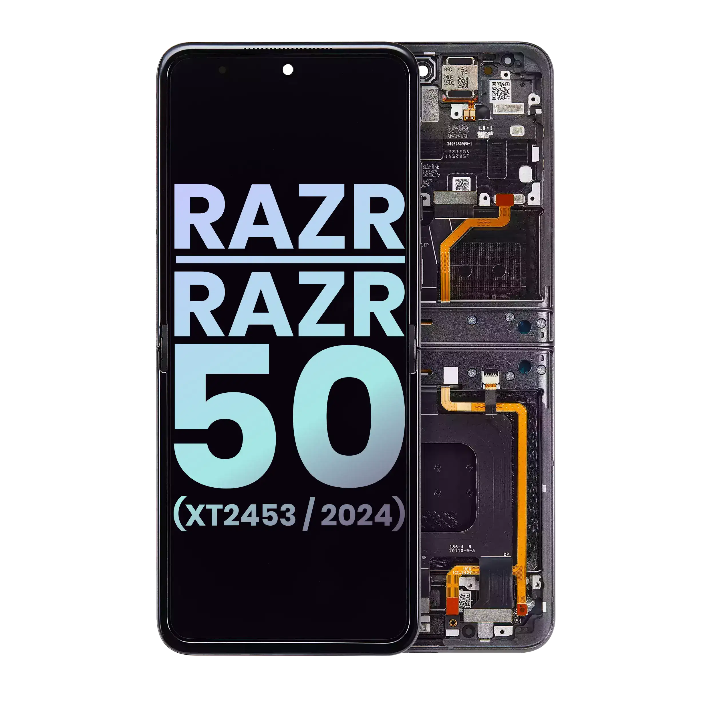 Main Oled Assembly Compatible For Motorola Razr / Razr 50 (Xt2453 / 2024) (Official - Not Aftermarket) (Koala Grey)