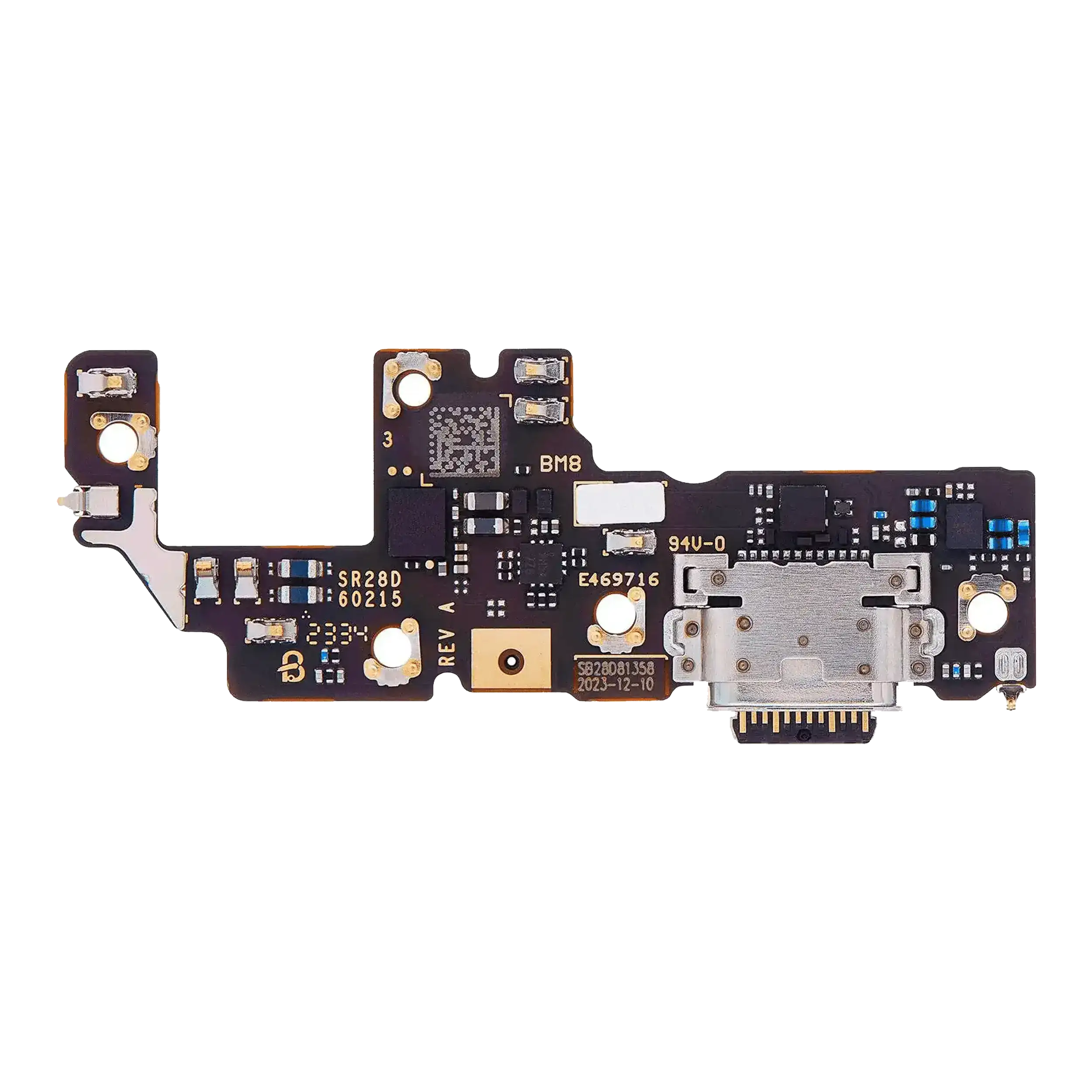 Usb-C Charging Port Board Compatible For Motorola Razr Plus / Razr 40 Ultra (Xt2321 / 2023) (Official - Not Aftermarket)