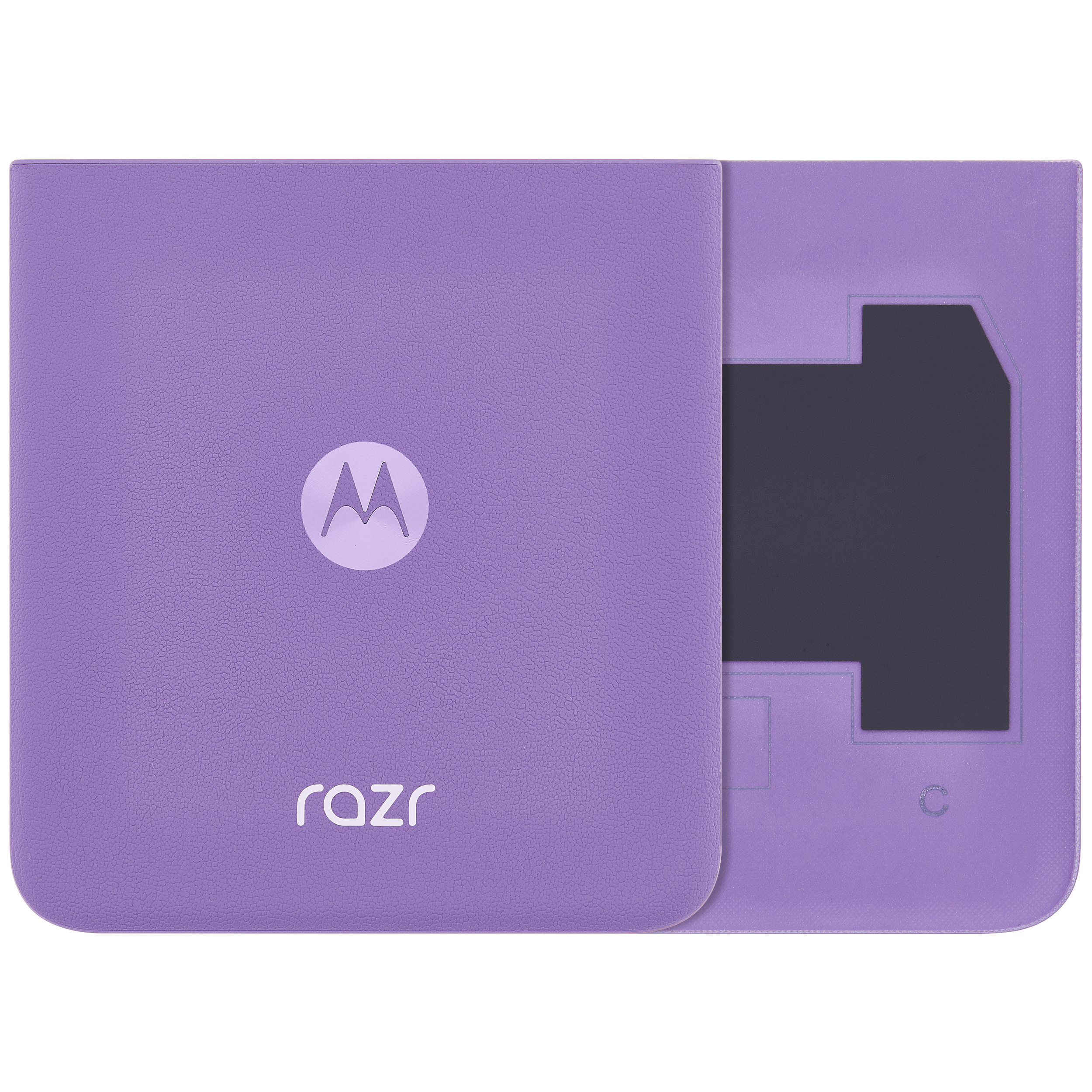 Bottom Back Cover Glass Compatible For Motorola Razr / Razr 40 (Xt2323 / 2023) (Official - Not Aftermarket) (Grape Compote)