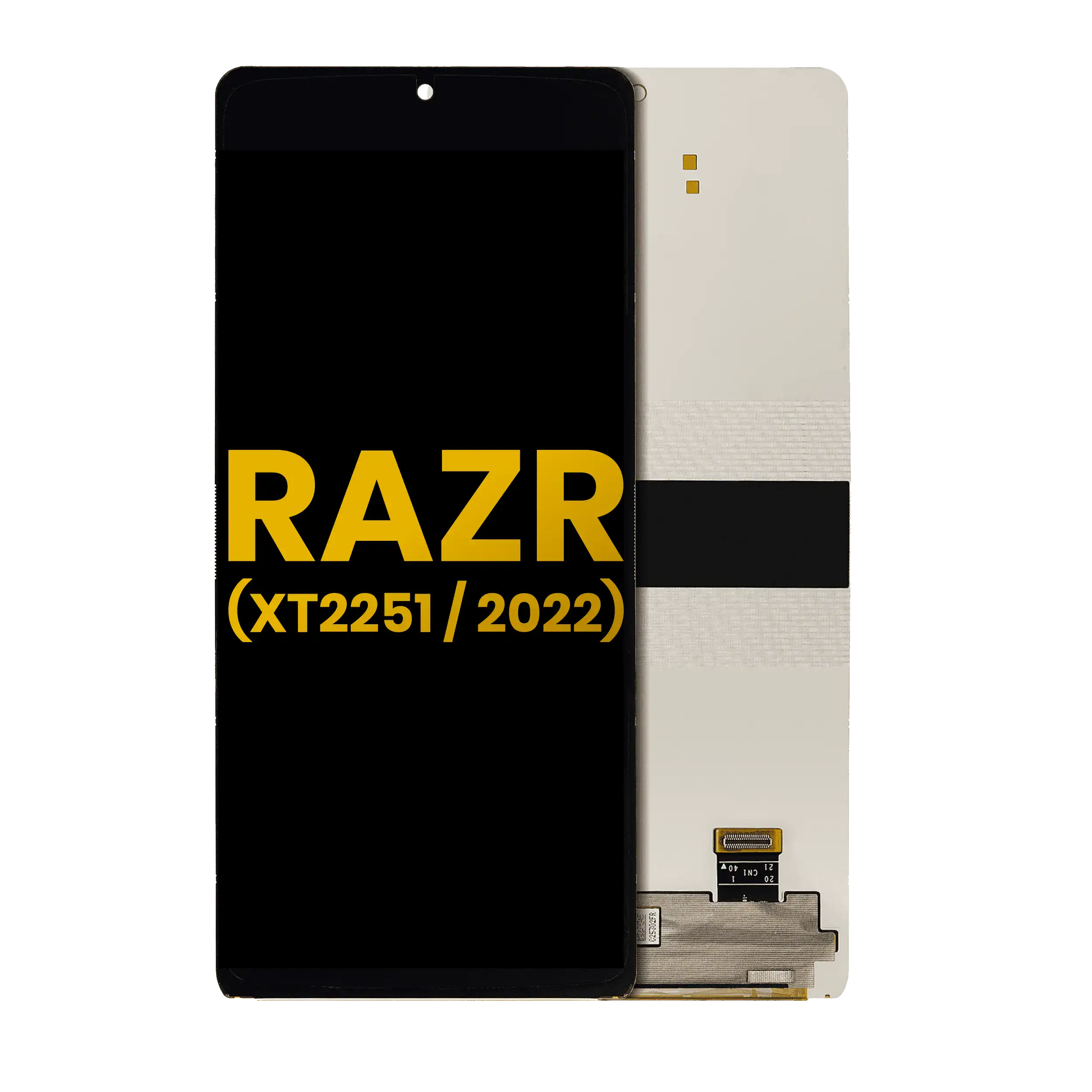Main Oled Assembly Without Frame Compatible For Motorola Razr 5G (Xt2251 / 2022) (Refurbished) (All Colors)