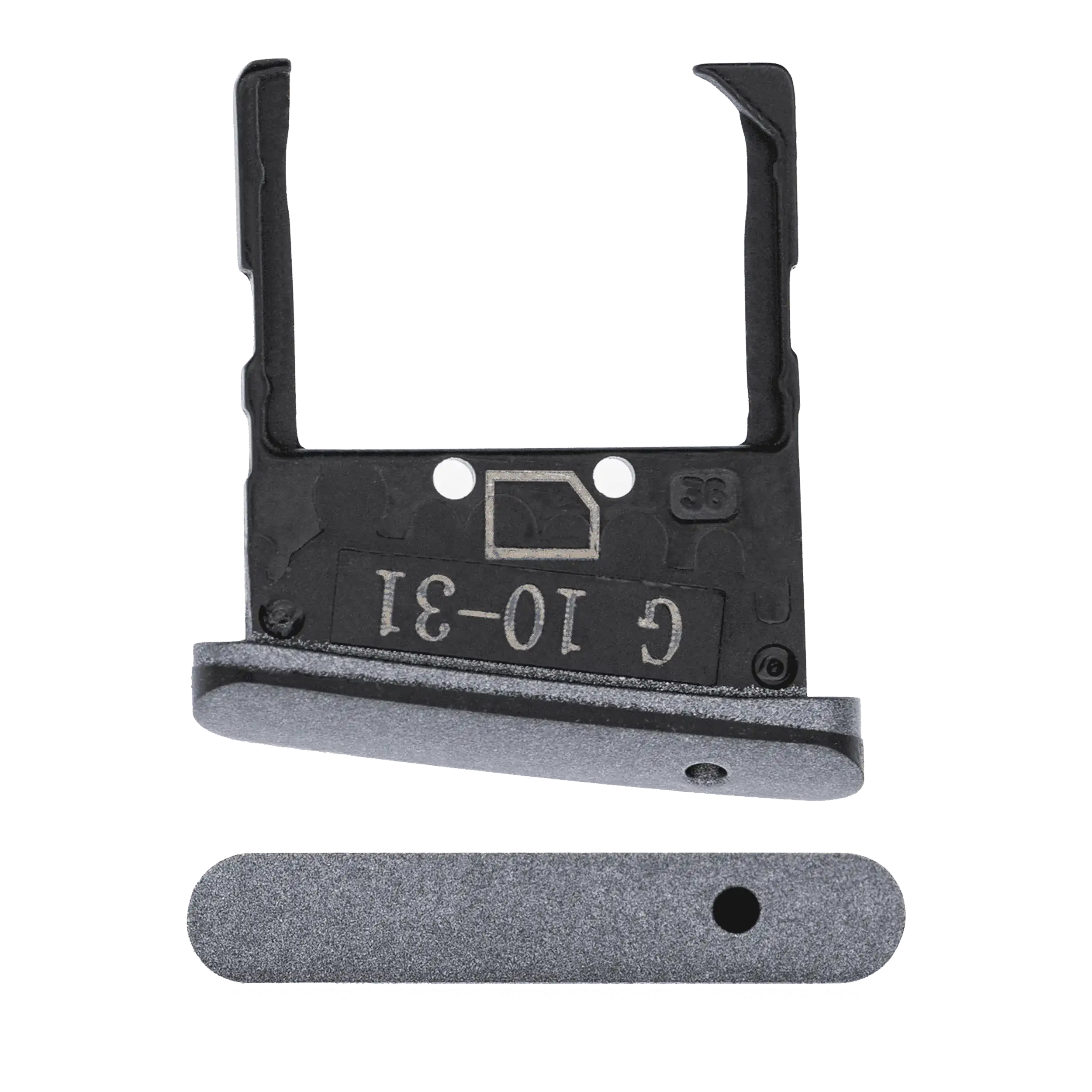Single Sim Card Tray Compatible For Motorola Razr 5G (Xt2071 / 2020) (Polished Graphite)