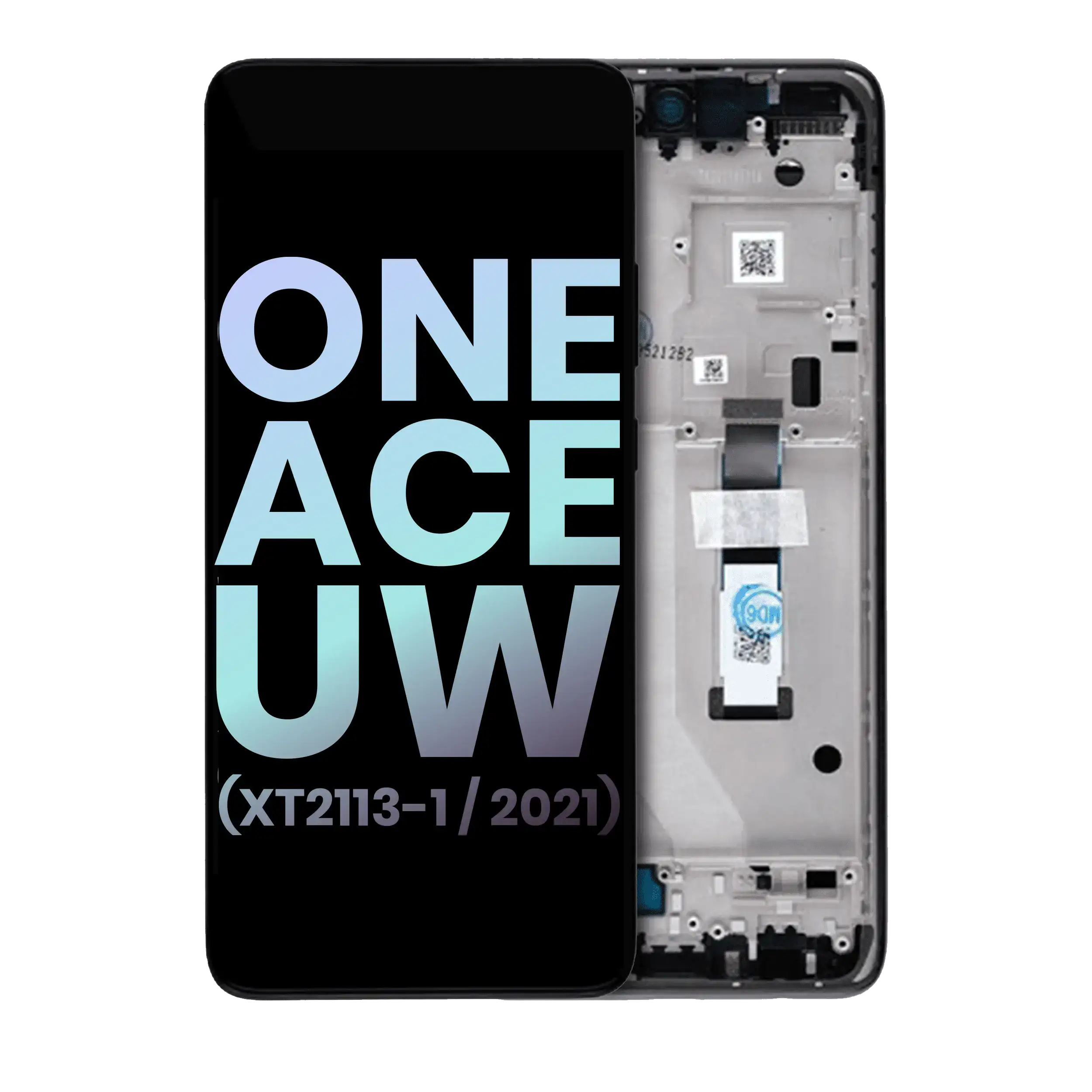 Lcd Assembly With Frame Compatible For Motorola One 5G Ace Uw (Xt2113-1 / 2021) (Official - Not Aftermarket) (Volcanic Grey)