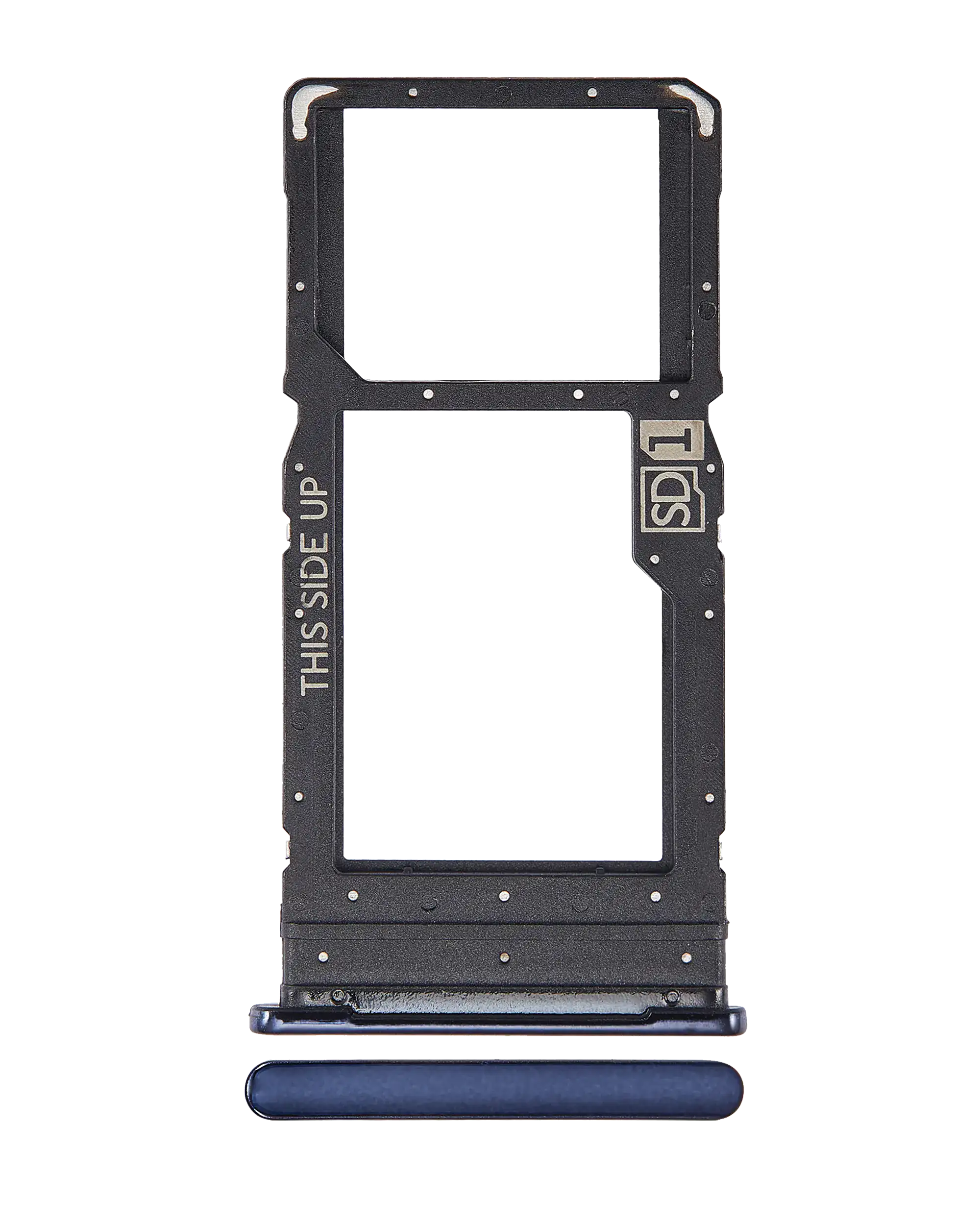 Single Sim Card Tray Compatible For Motorola One 5G (Xt2113 / 2020) (Oxford Blue)