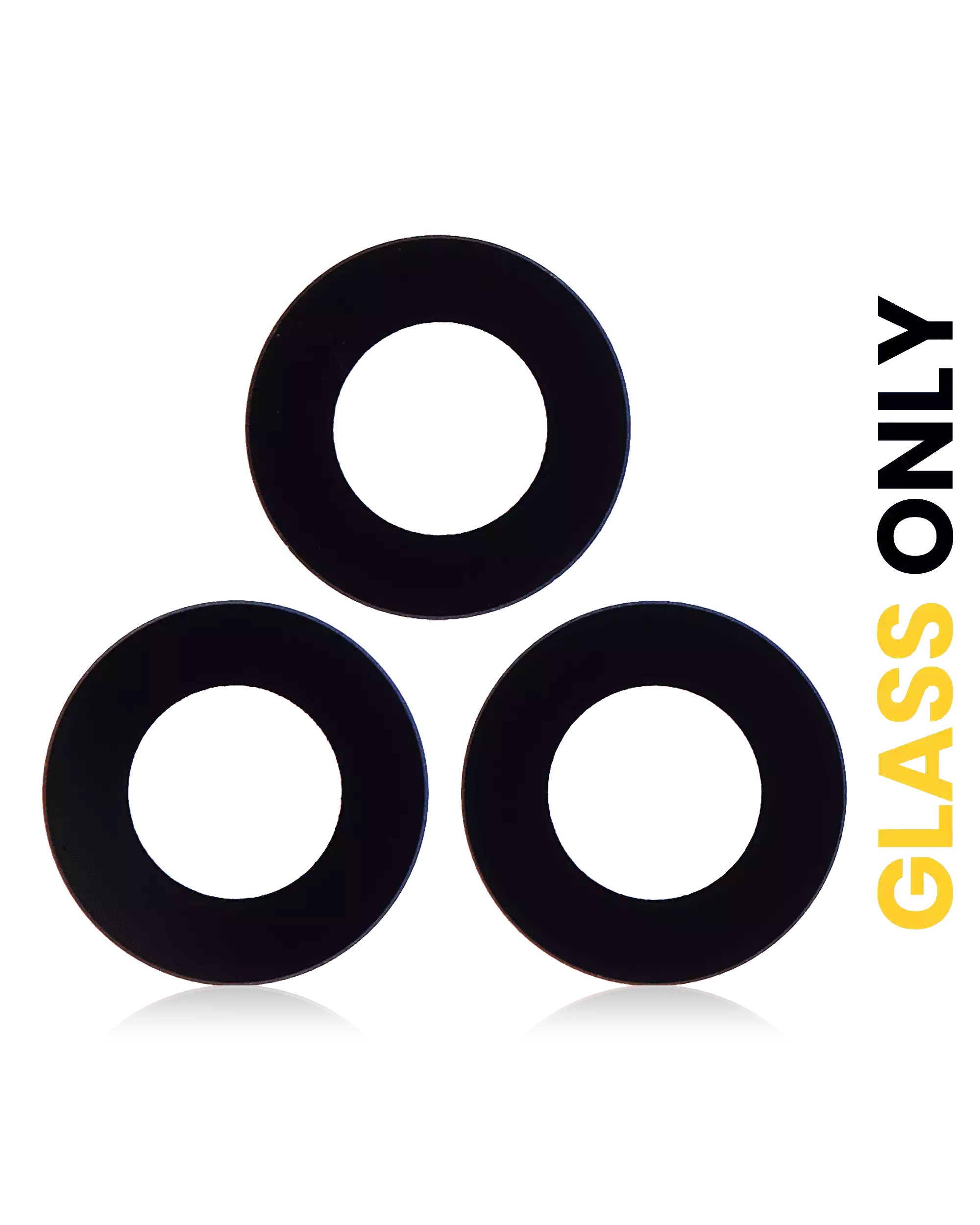 Back Camera Lens (Glass Only) With Adhesive Compatible For Motorola One 5G (Xt2075-1 / 2020) (3 Piece Set)
