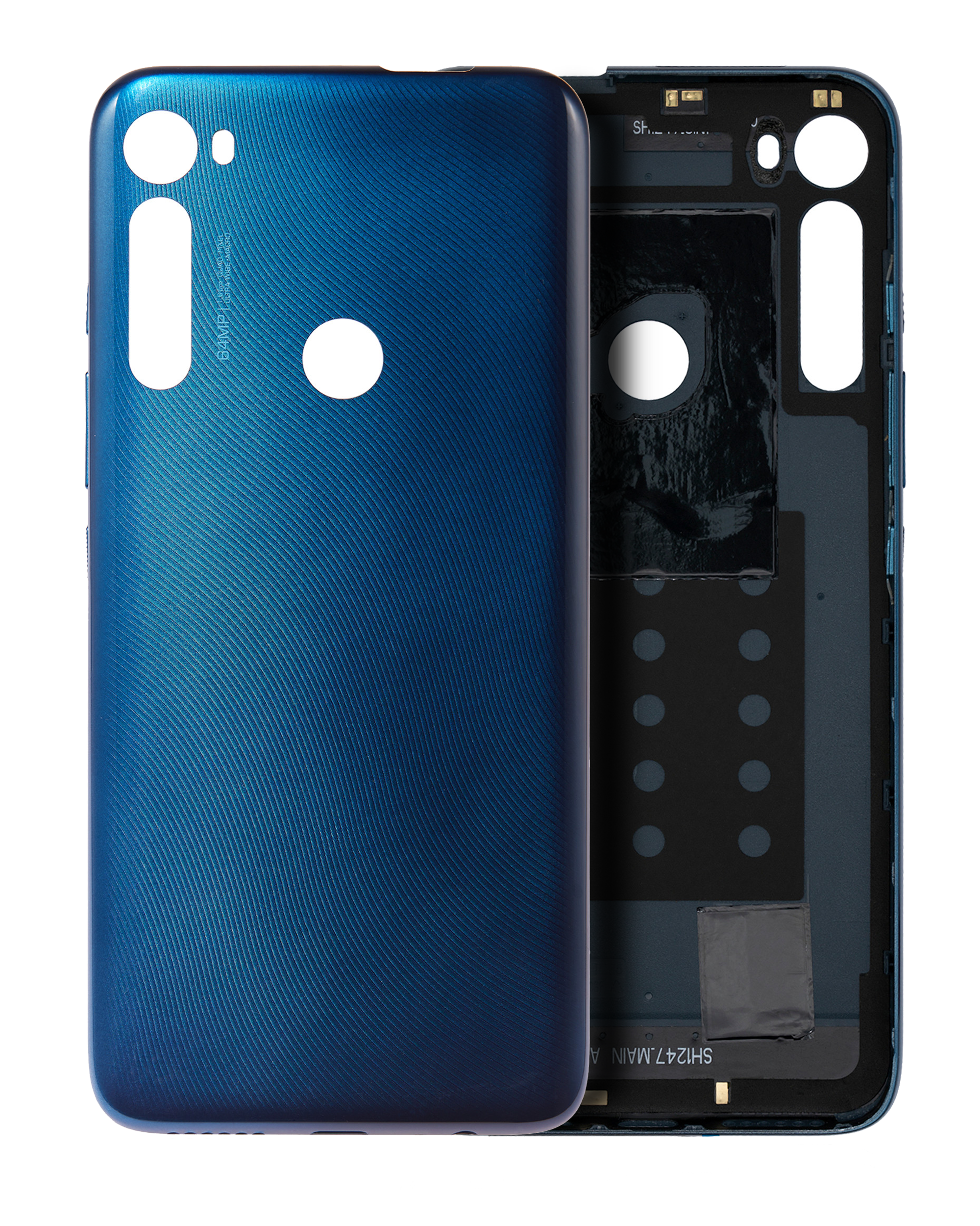 Back Cover Glass Compatible For Motorola One Fusion Plus (Xt2067 / 2020) (Official - Not Aftermarket) (Twilight Blue)