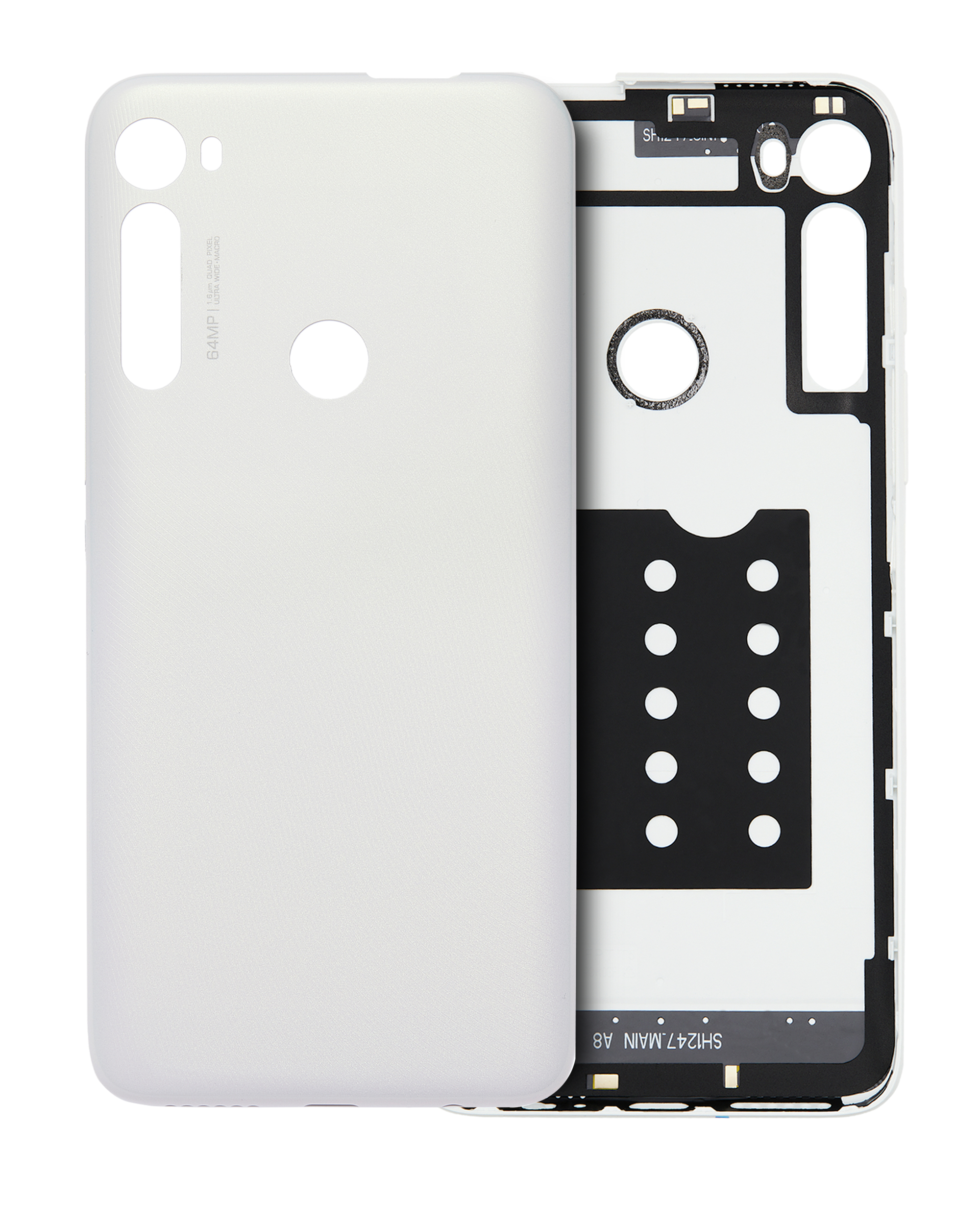 Back Cover Glass Compatible For Motorola One Fusion Plus (Xt2067 / 2020) (White)
