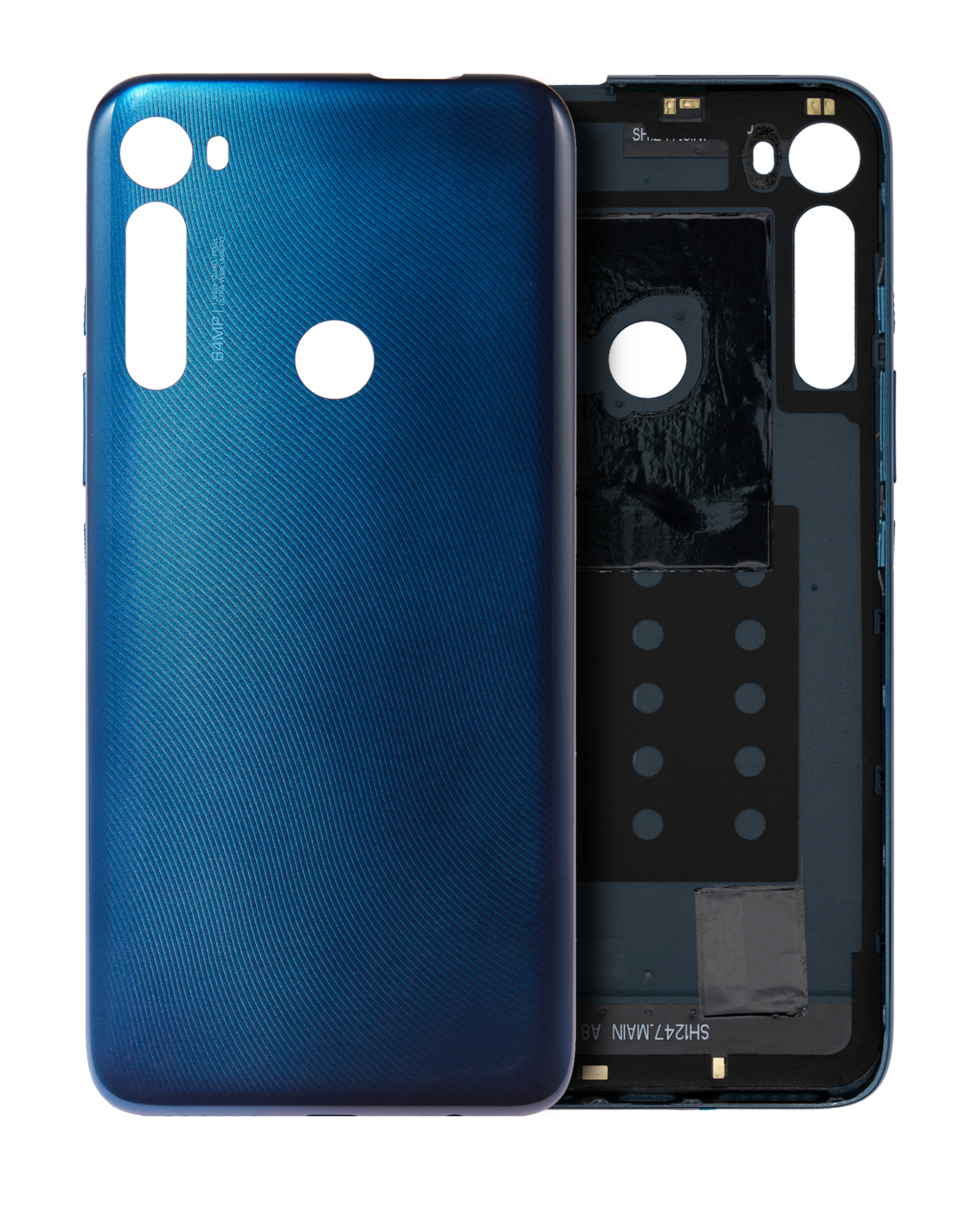 Back Cover Glass Compatible For Motorola One Fusion Plus (Xt2067 / 2020) (Twilight Blue)