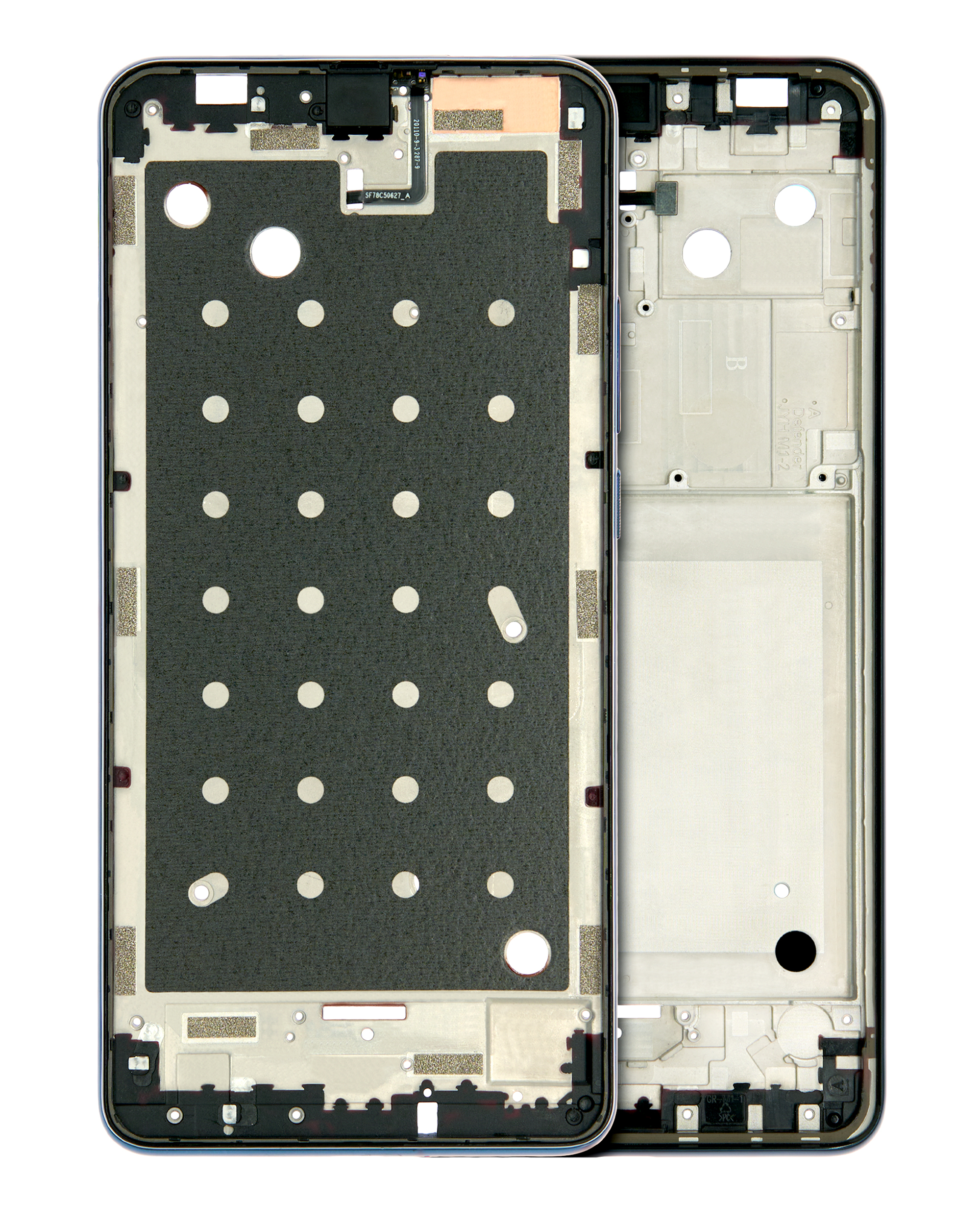 Mid-Frame Housing Compatible For Motorola One Hyper (Xt2027 / 2020) (Deepsea Blue)