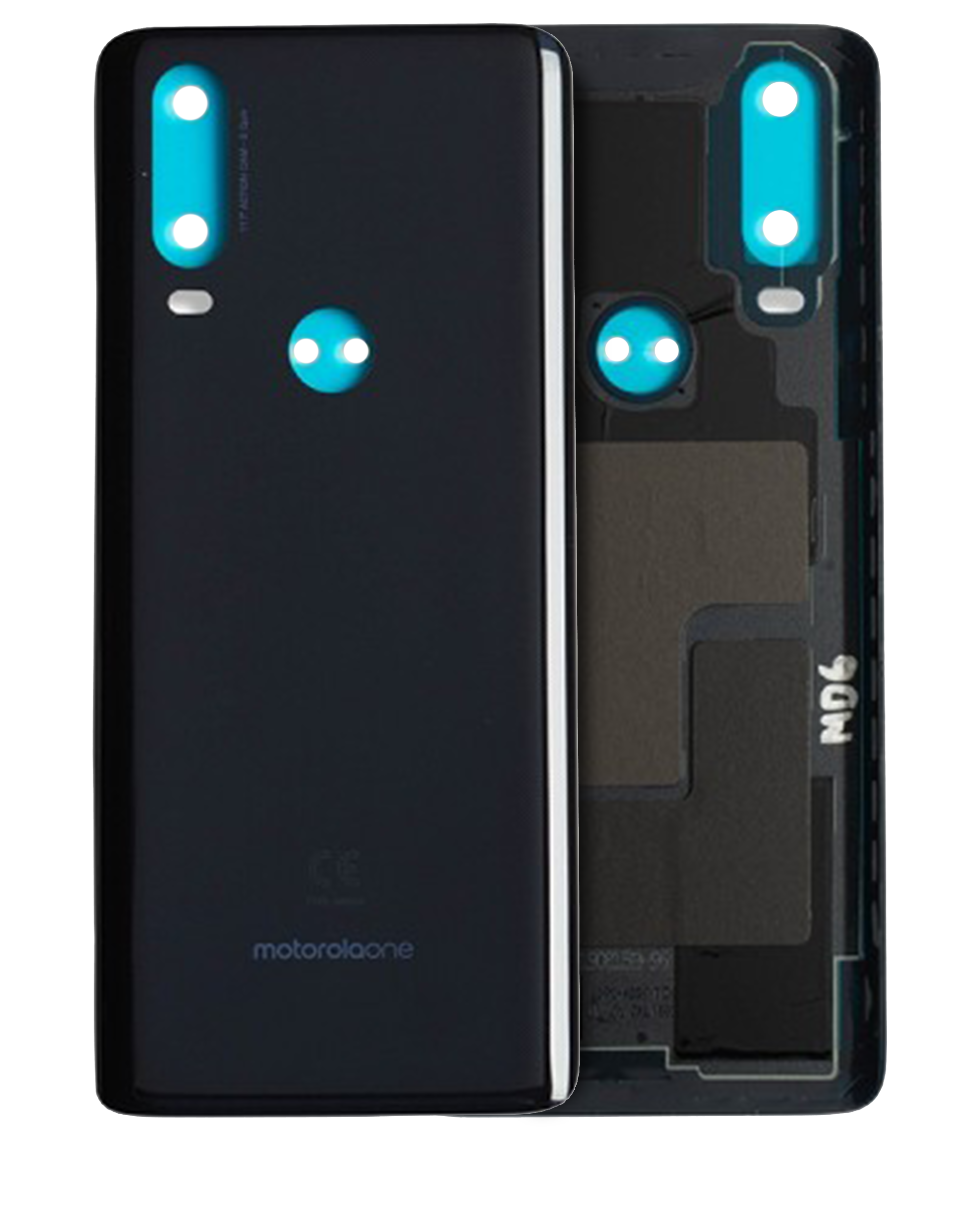 Back Cover Glass Compatible For Motorola One Action (Xt2013-1 / Xt2013-2 / Xt2013-4 / 2019) (Official - Not Aftermarket) (Denim Blue)