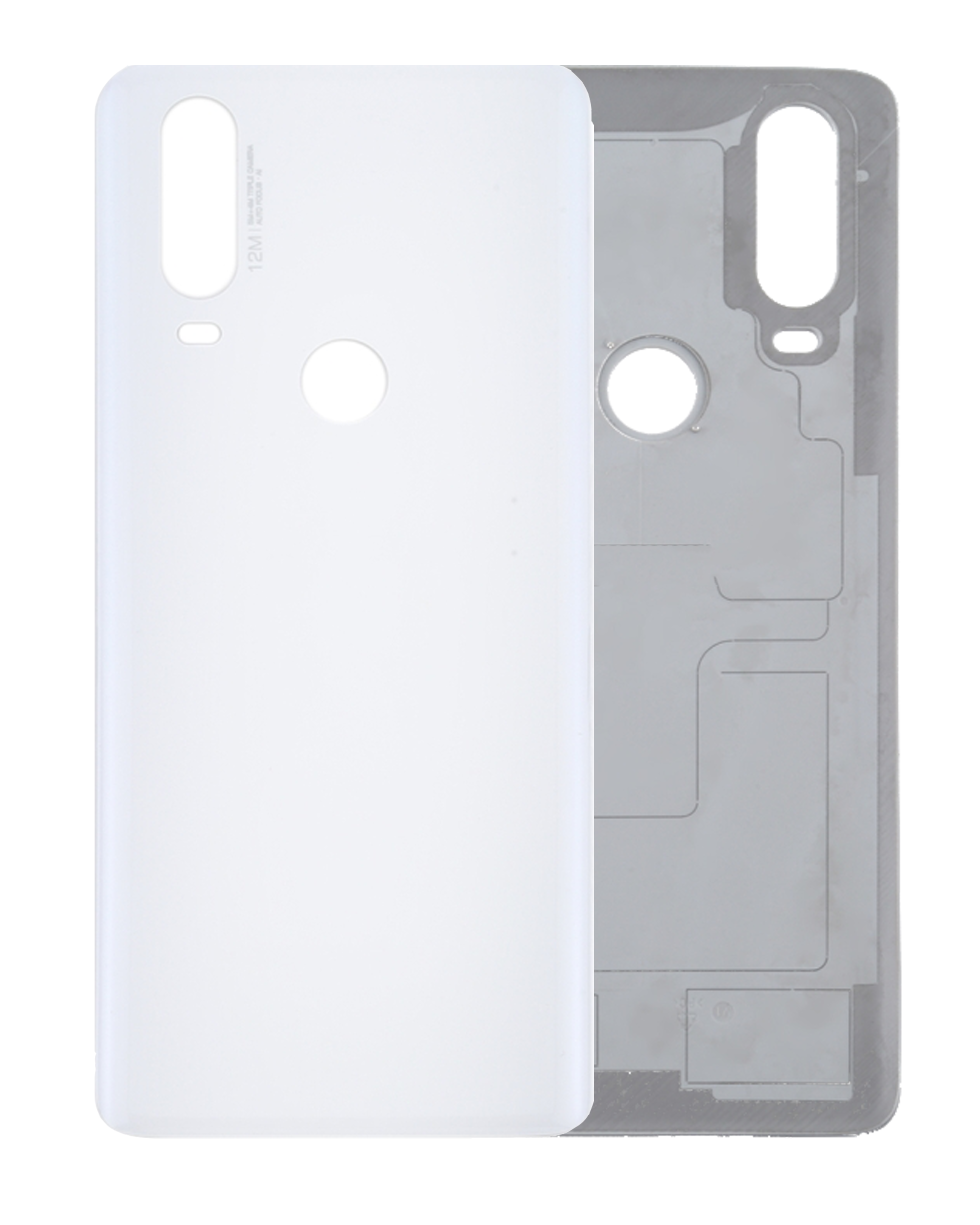 Back Cover Glass Compatible For Motorola Moto One Action (Xt2013-1 / Xt2013-2 / Xt2013-4 / 2019) (Official - Not Aftermarket) (White)