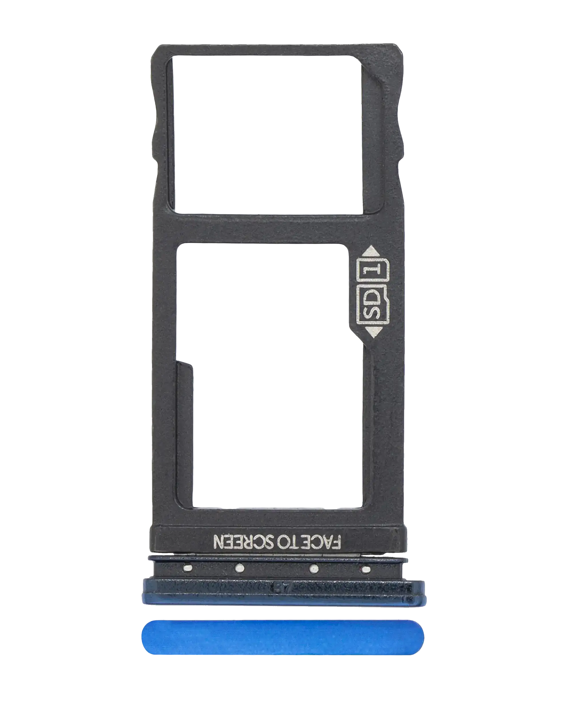 Single Sim Card Tray Compatible For Motorola One Vision (Xt1970 / 2019) (Sapphire Blue)