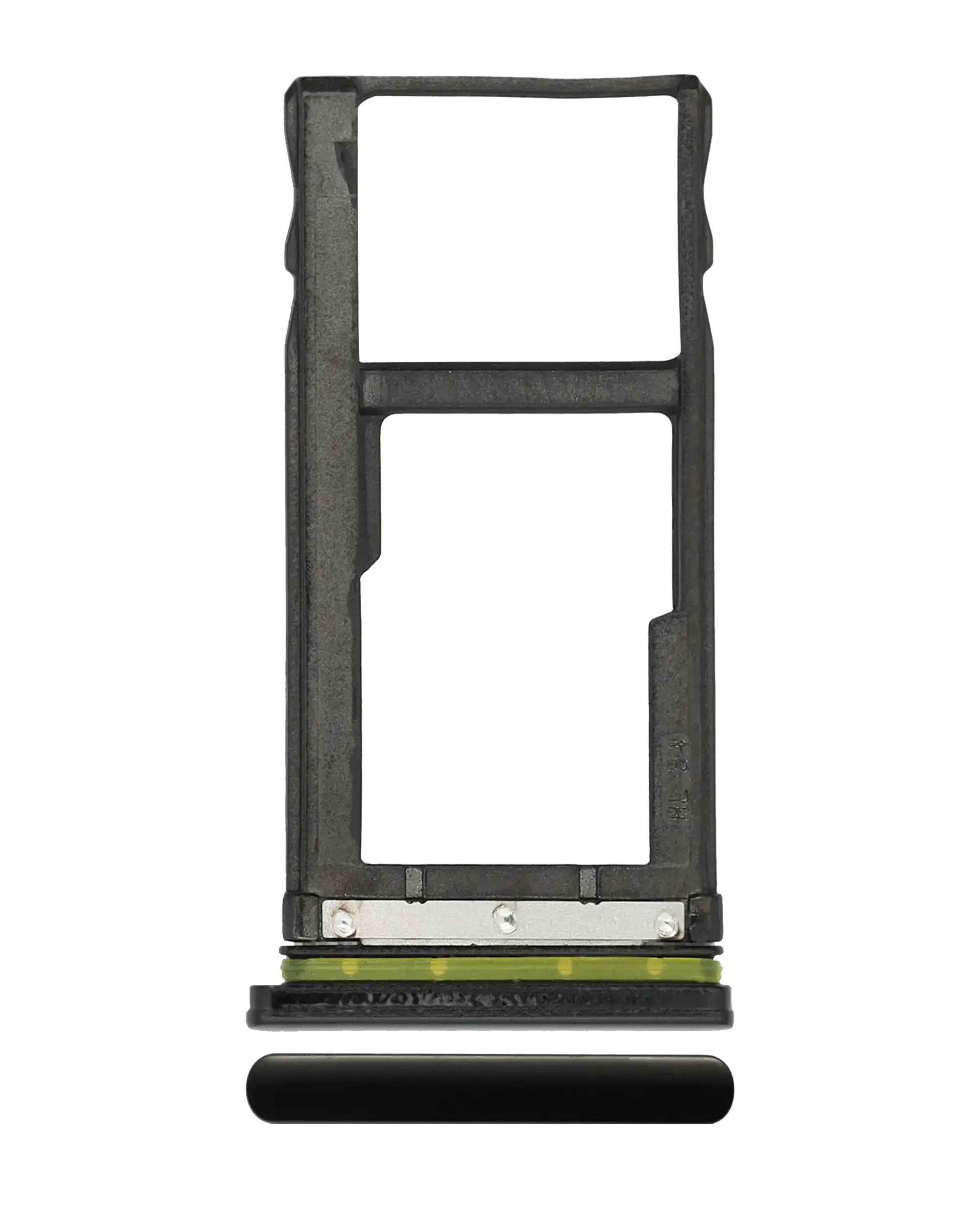 Single Sim Card Tray Compatible For Motorola One Vision (Xt1970 / 2019) / P50 (Xt1970 / 2019) (Black)