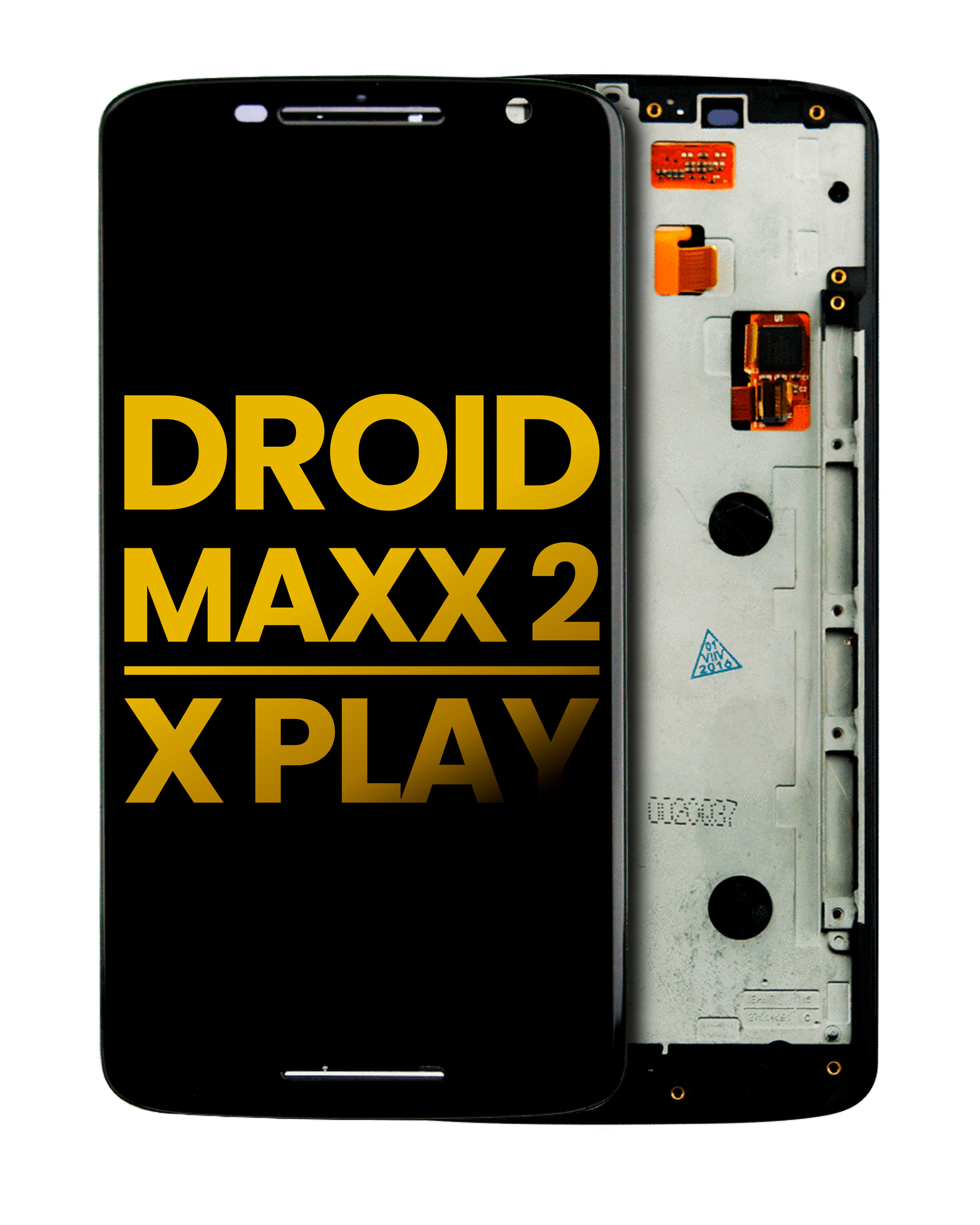 Lcd Assembly With Frame Compatible For Motorola Droid Maxx 2 / Moto X Play (Xt1561 / Xt1562 / Xt1563 / Xt1565 / 2015) (Refurbished) (Black)