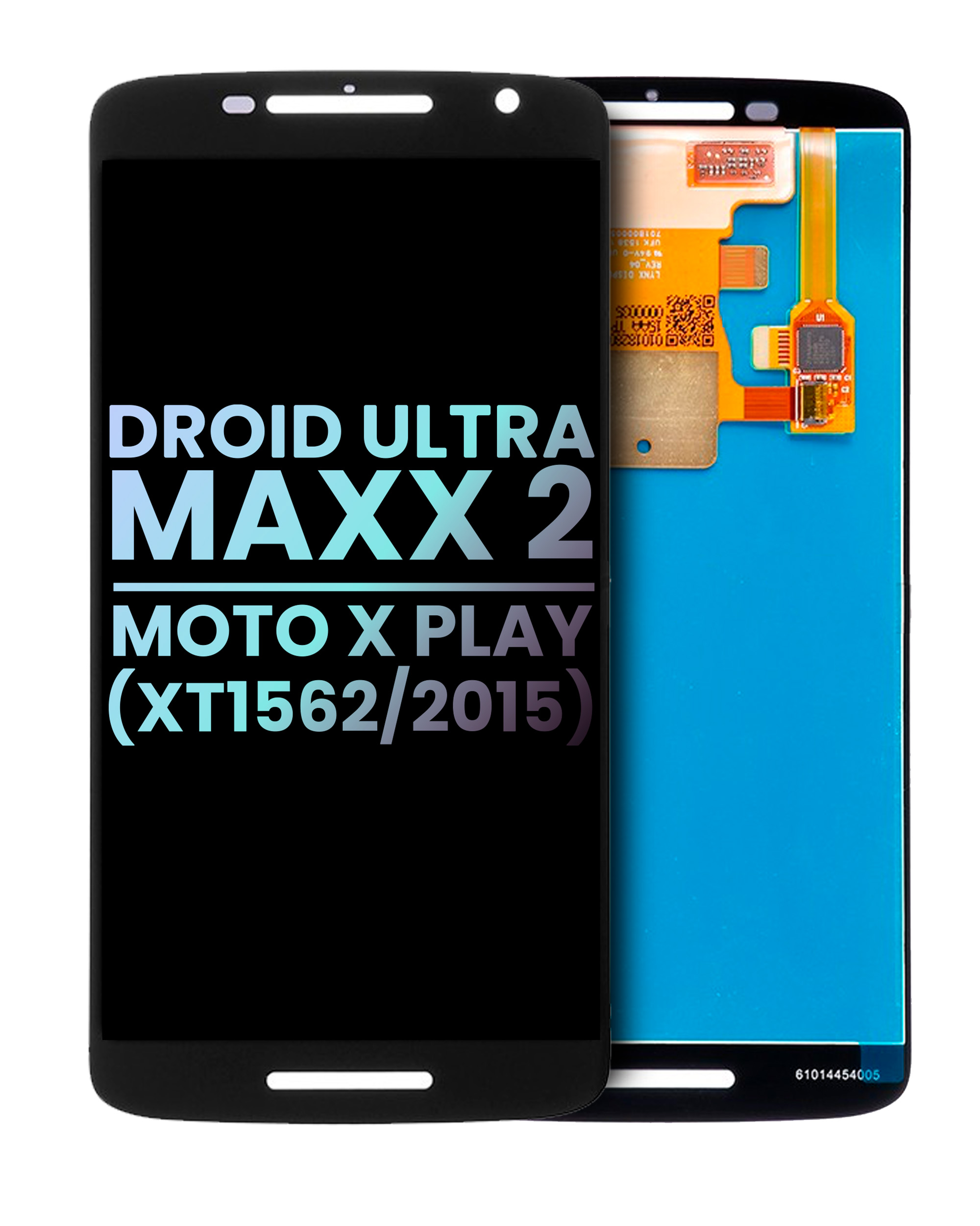 Lcd Assembly Without Frame Compatible Formotorola Moto Droid Ultra Maxx 2 / Moto X Play (Xt1562 / 2015) (Black) (Official - Not Aftermarket)