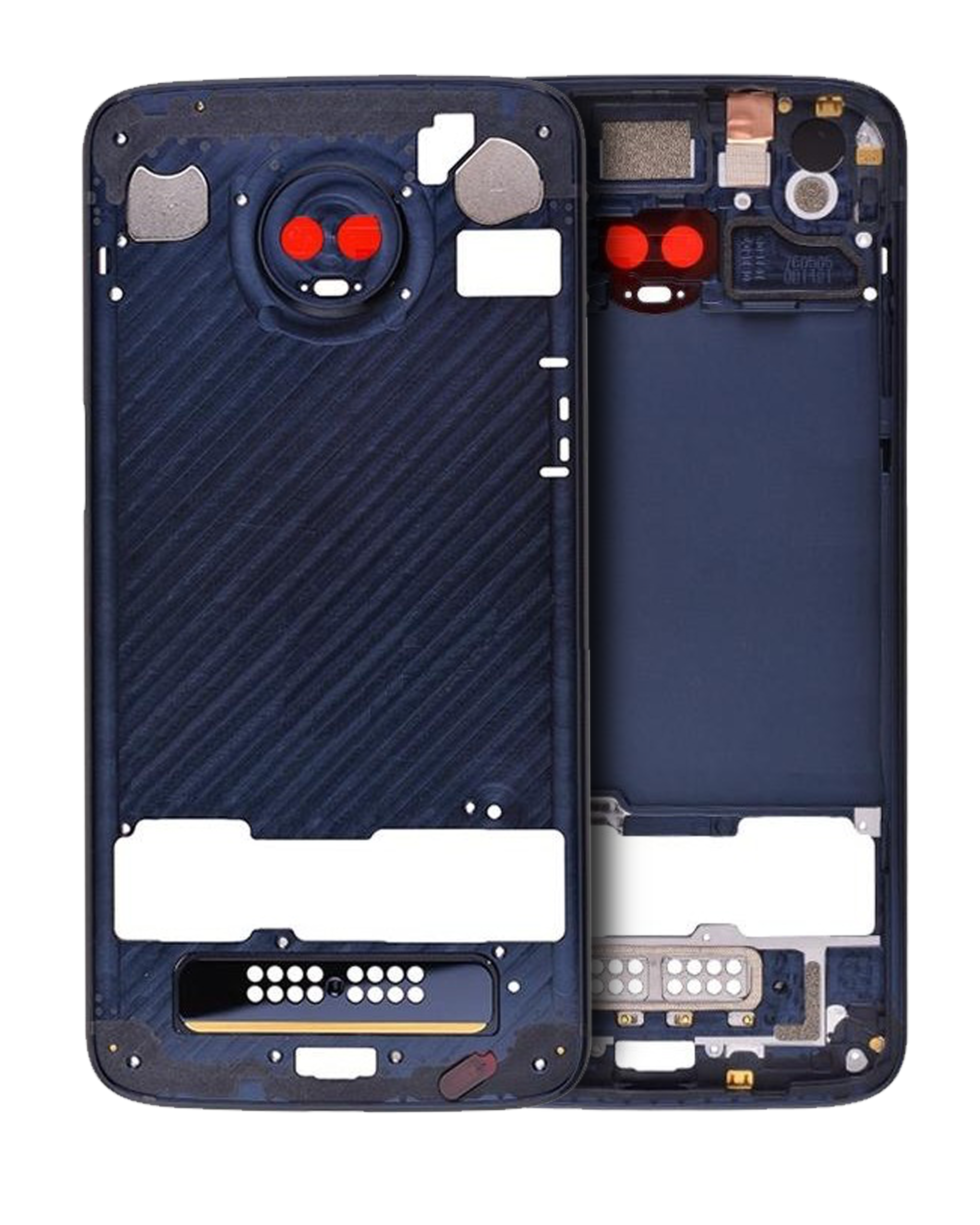 Mid-Frame Housing Compatible For Motorola Moto Z3 Play (Xt1929-3 / 2018) (Official - Not Aftermarket) (Blue)