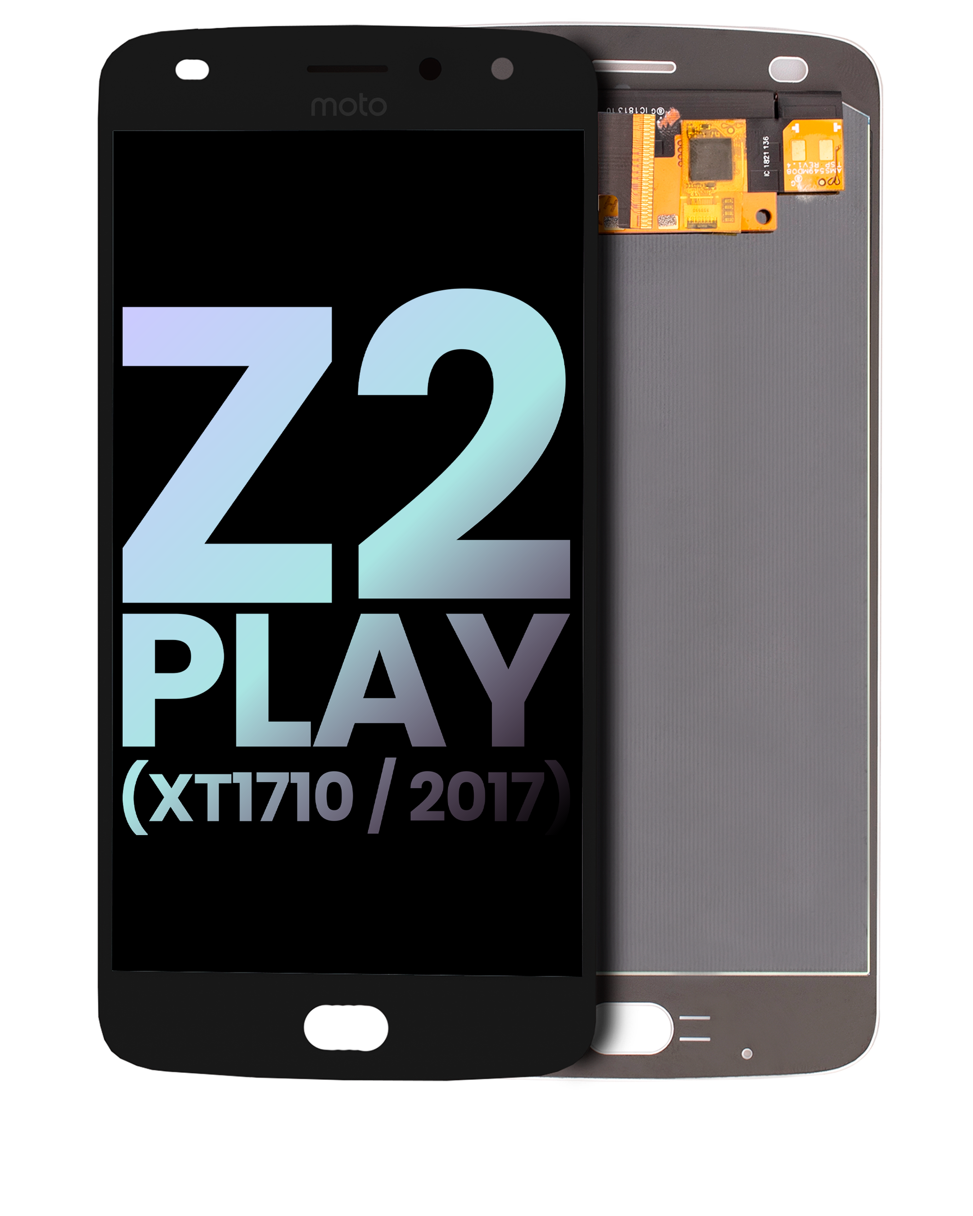 Oled Assembly Without Frame Compatible For Motorola Moto Z2 Play (Xt1710 / 2017) (Official - Not Aftermarket) (Black)