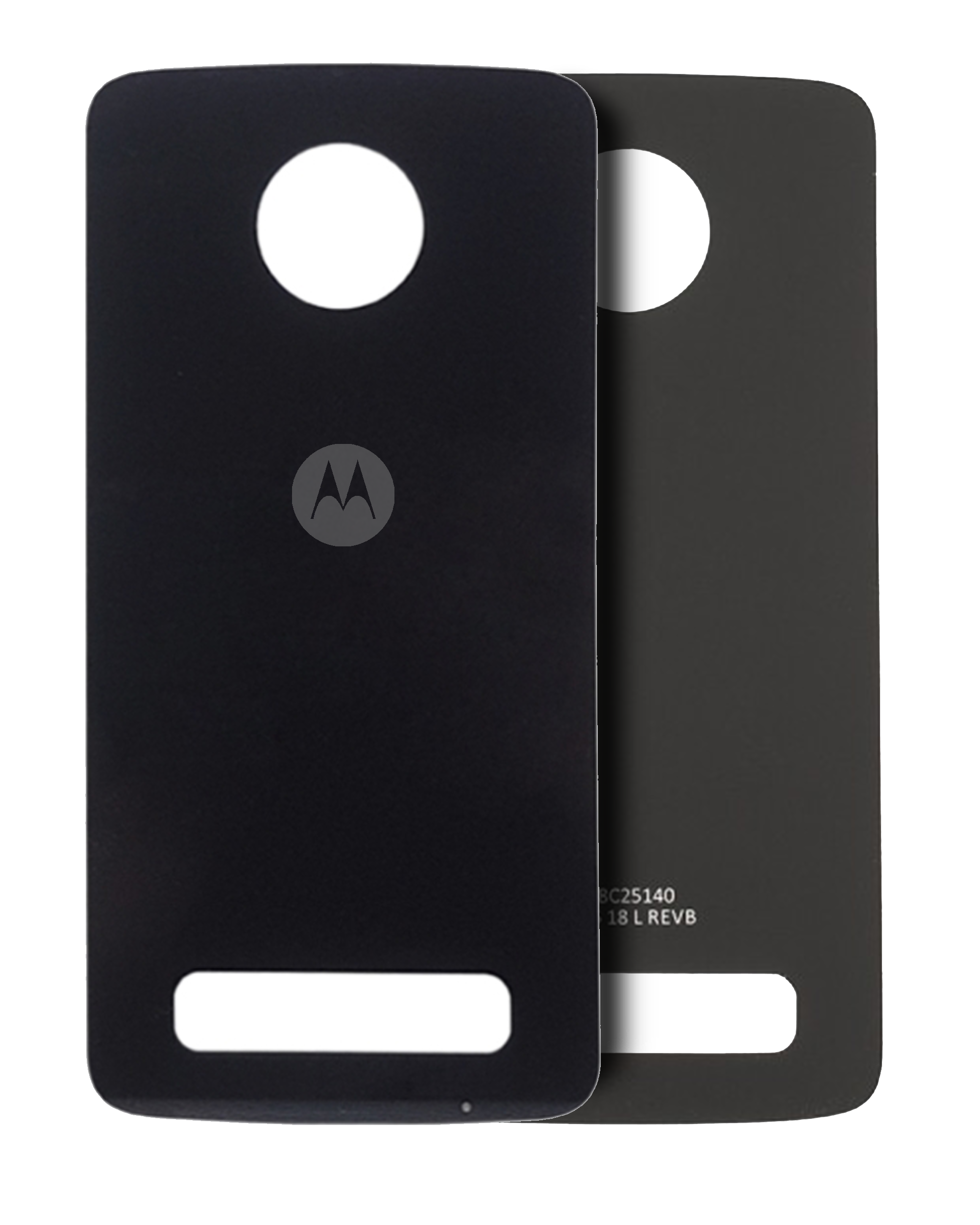 Back Cover Glass Compatible For Motorola Moto Z Play (Xt1635-01 / 2016) (Official - Not Aftermarket) (Black)