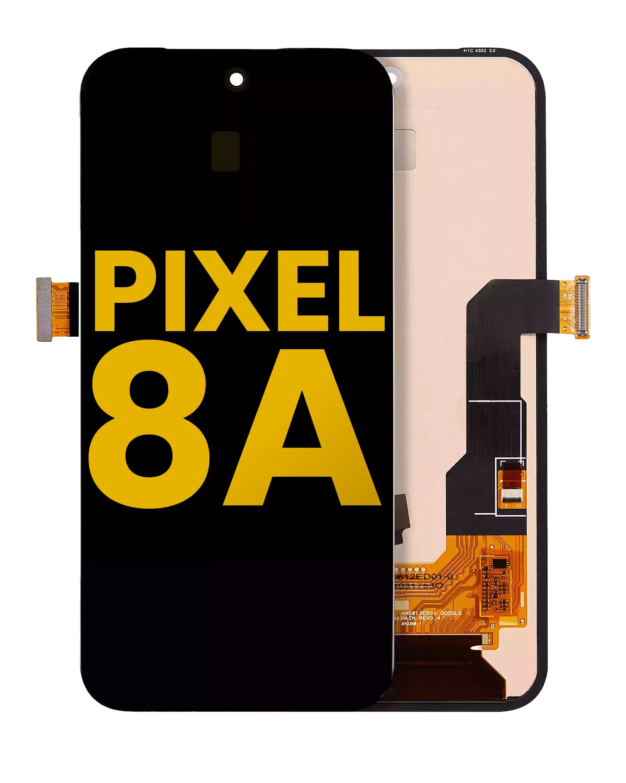 Oled Assembly Without Frame (Without Finger Print Sensor) Compatible For Google Pixel 8A (Refurbished) (All Colors)