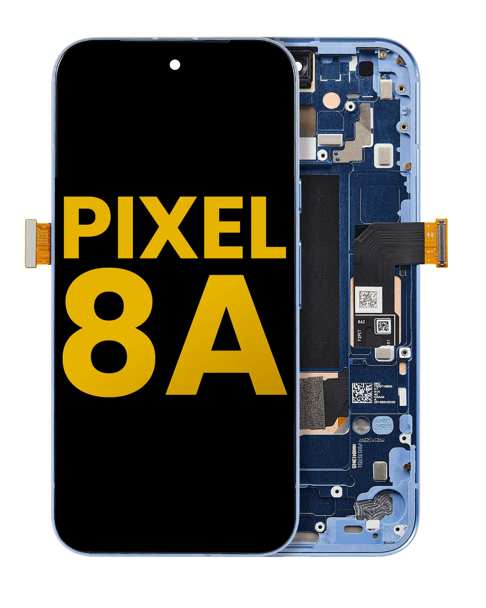 Oled Assembly With Frame (With Finger Print Scanner) Compatible For Google Pixel 8A (Refurbished) (Bay)